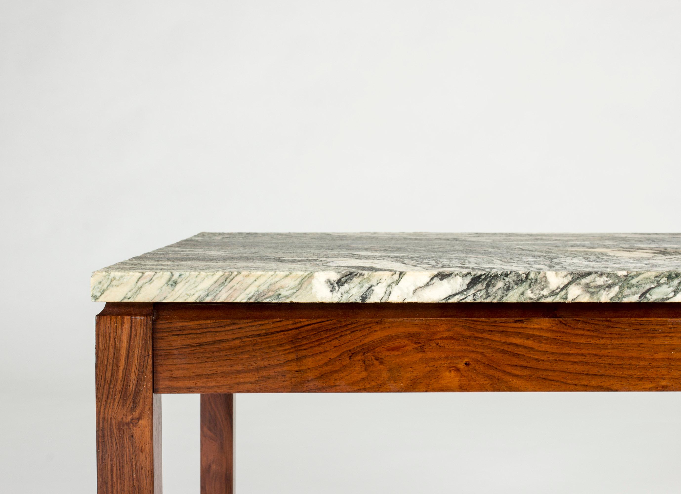 Mid-Century Modern Danish Marble Table In Good Condition In Stockholm, SE