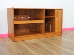 Mid Century Modern Danish Mobler Teak TV Media Record Cabinet