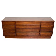 John Keal Walnut Dresser for Brown Saltman Mid Century Danish Modern 1960s USA