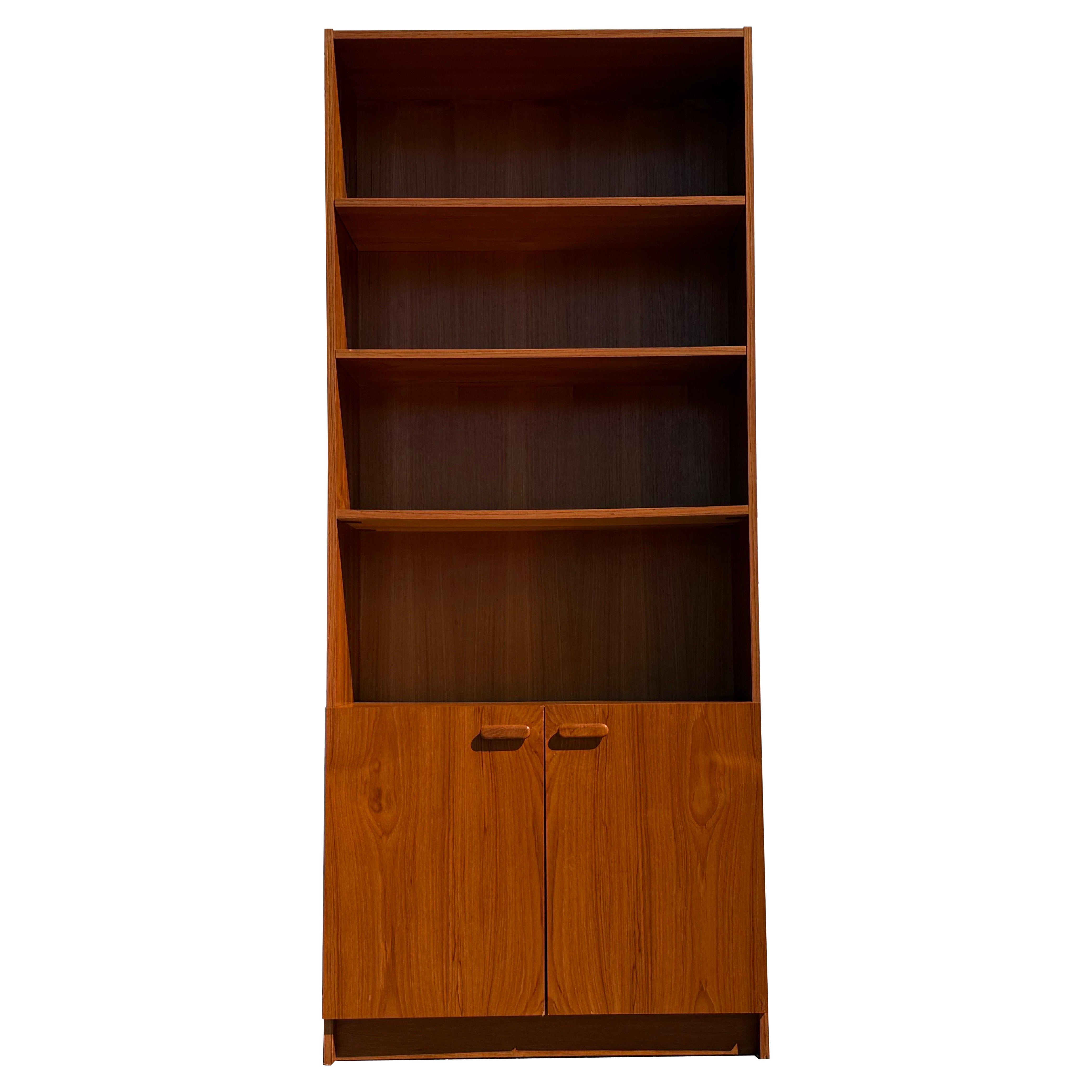 Mid-Century Modern Danish Modern Teak 2 Door Bookcase