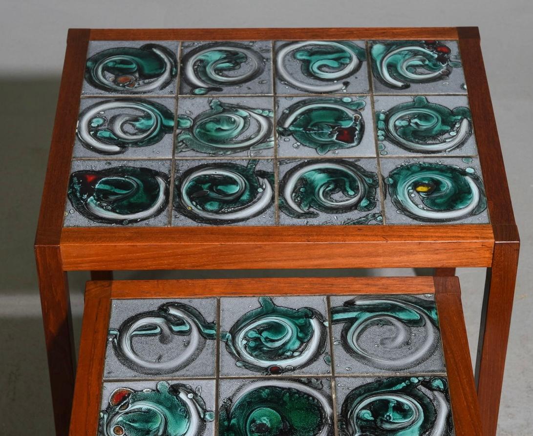 Tables gigognes danoises modernes du milieu du siècle dernier, S/3 Bon état - En vente à Kennesaw, GA