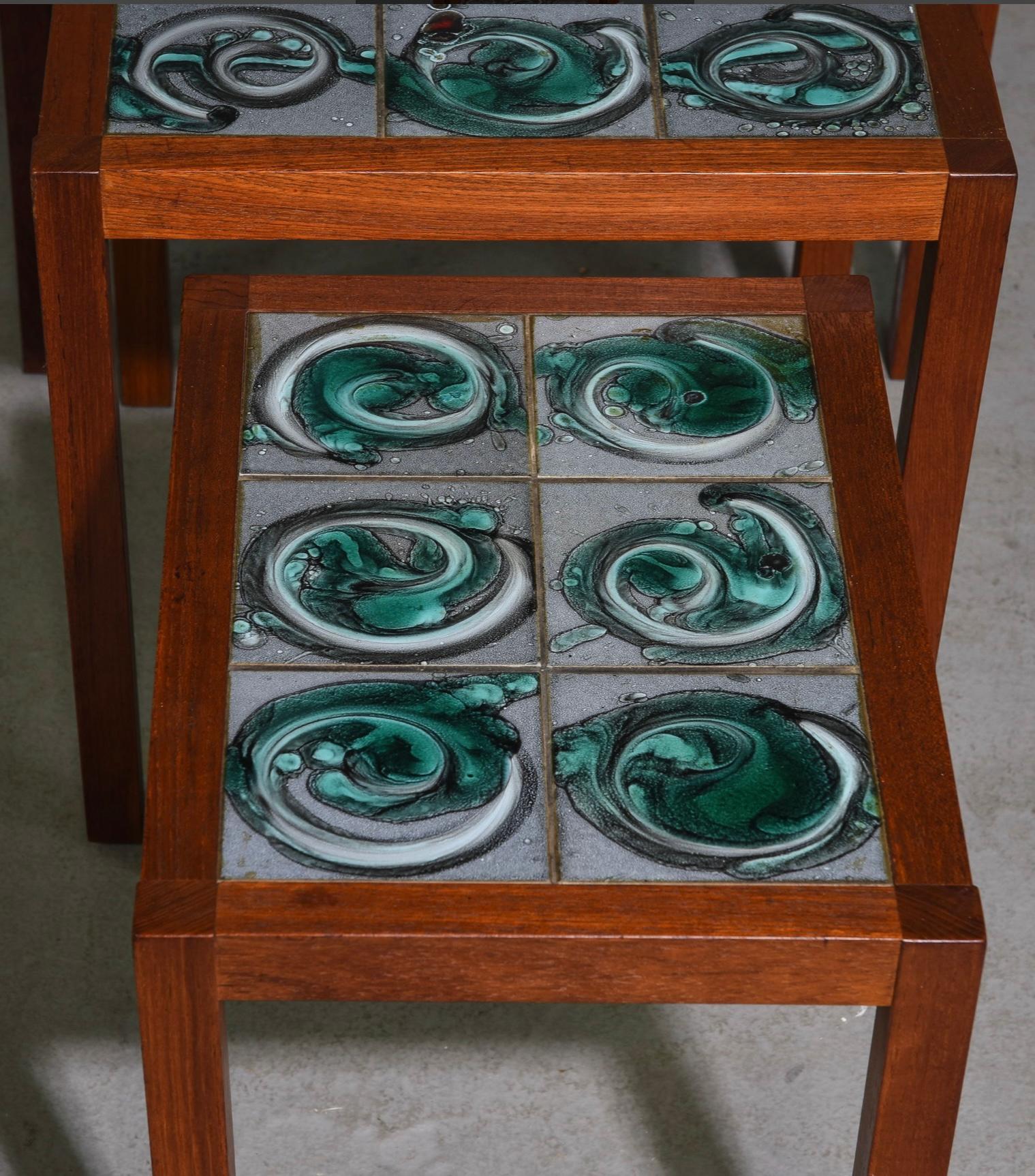20ième siècle Tables gigognes danoises modernes du milieu du siècle dernier, S/3 en vente