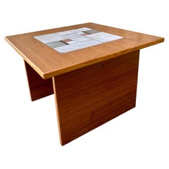Mid Century Modern Danish Modern Tile Top Side Table. Circa 1970s