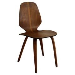 Mid-Century Modern Danish Molded Teak Desk Chair