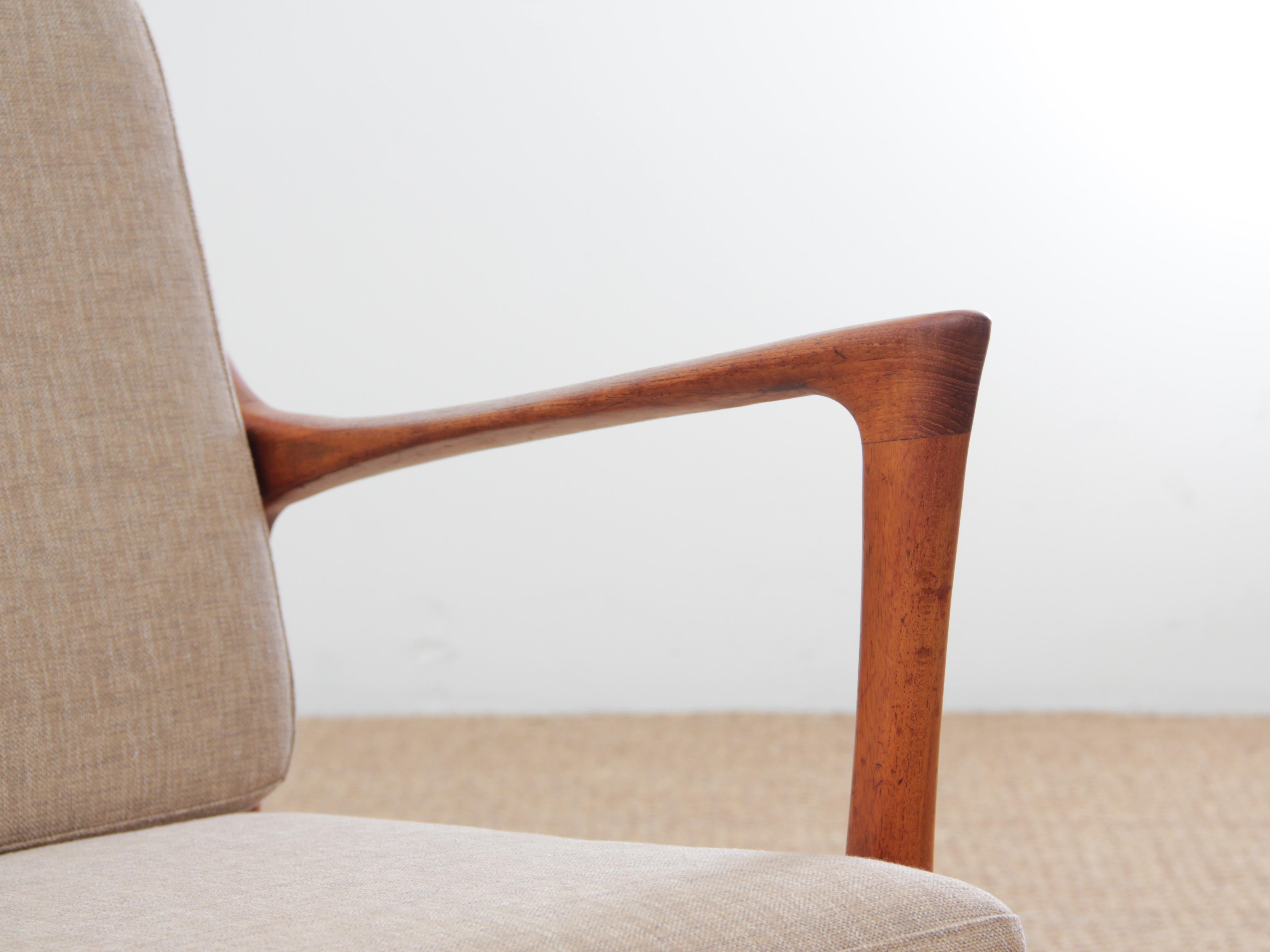 Mid-Century Modern Danish Pair of Lounge Chairs in Teak Model Kuba 5
