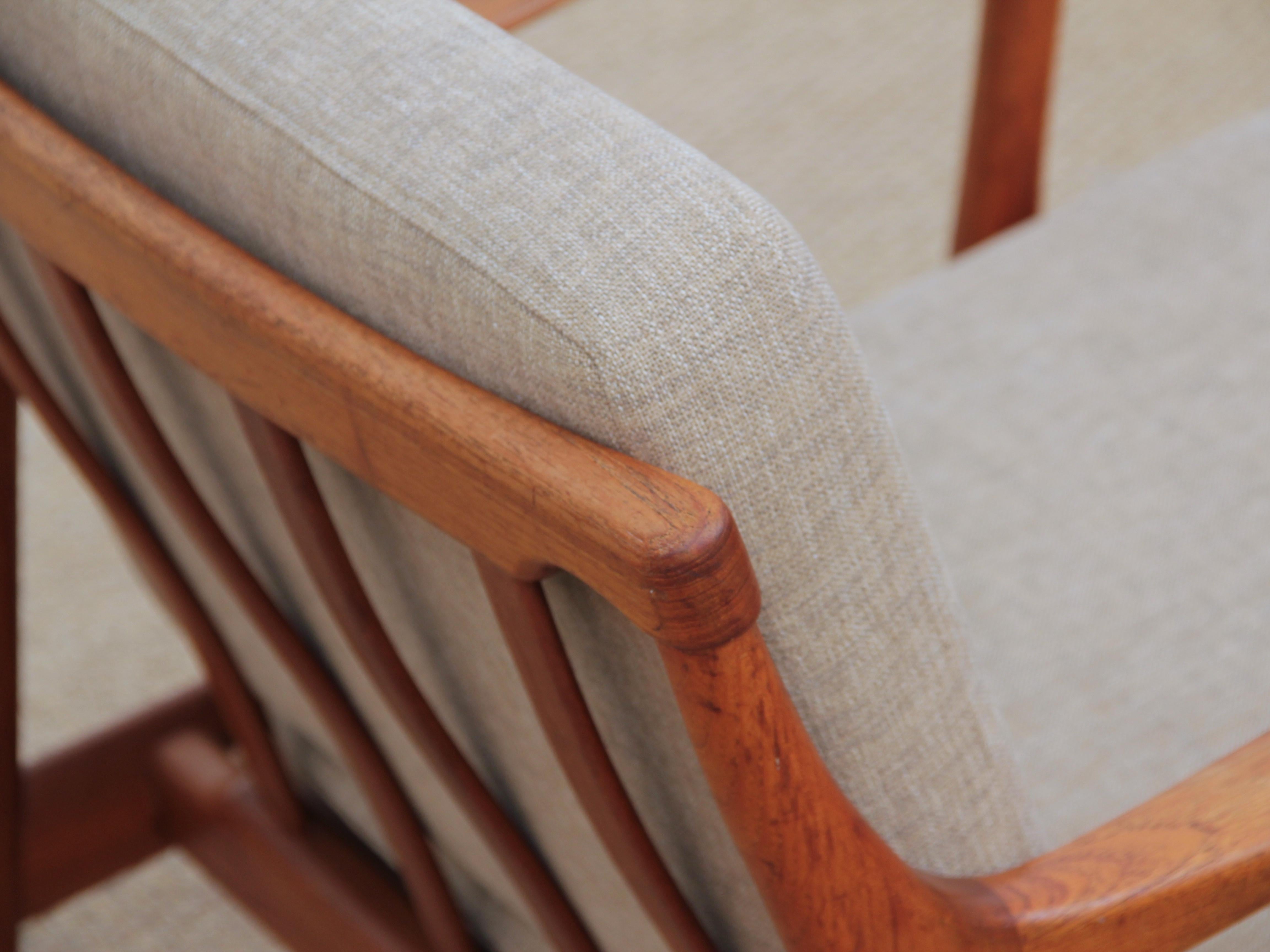 Mid-Century Modern Danish Pair of Lounge Chairs in Teak Model Kuba 7