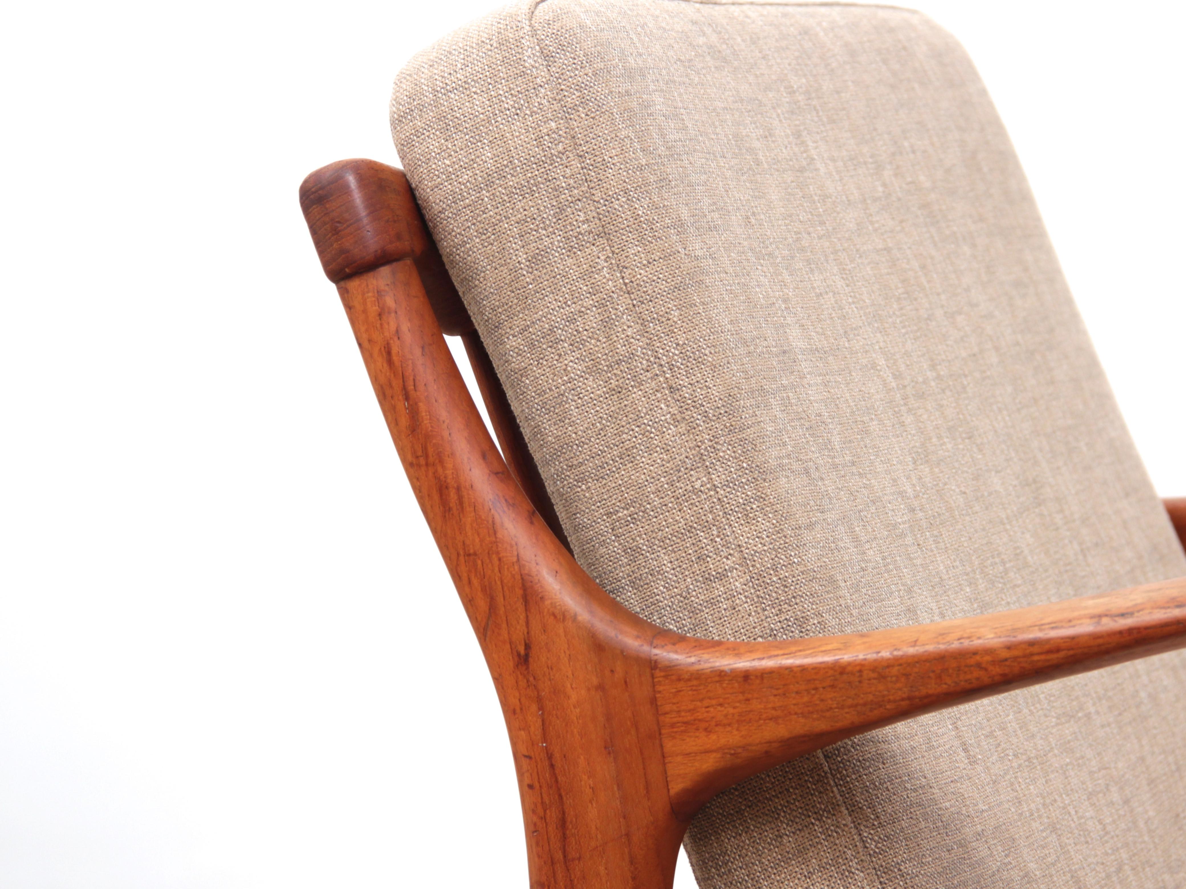 Mid-Century Modern Danish Pair of Lounge Chairs in Teak Model Kuba 10