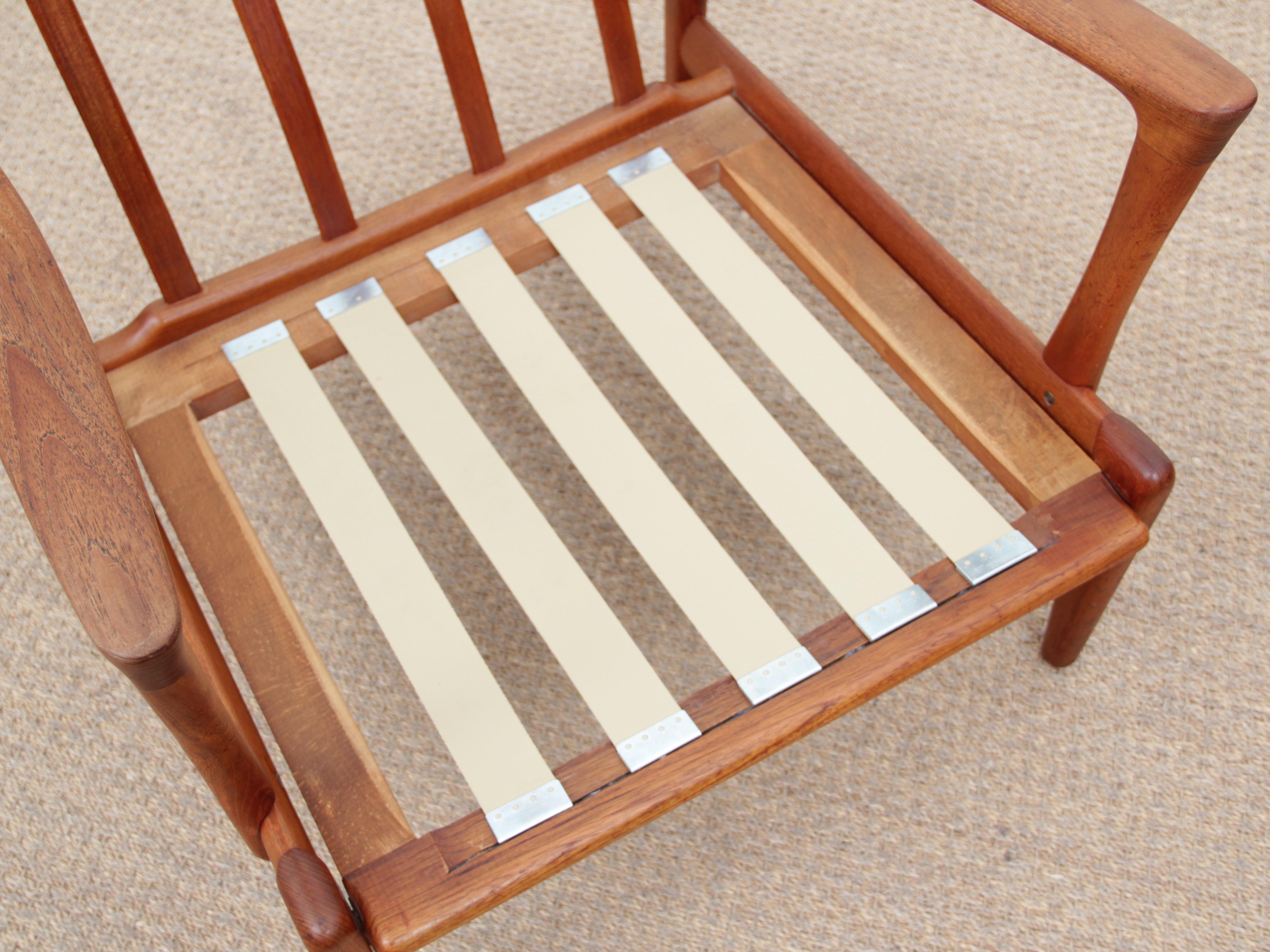 Mid-Century Modern Danish Pair of Lounge Chairs in Teak Model Kuba 11