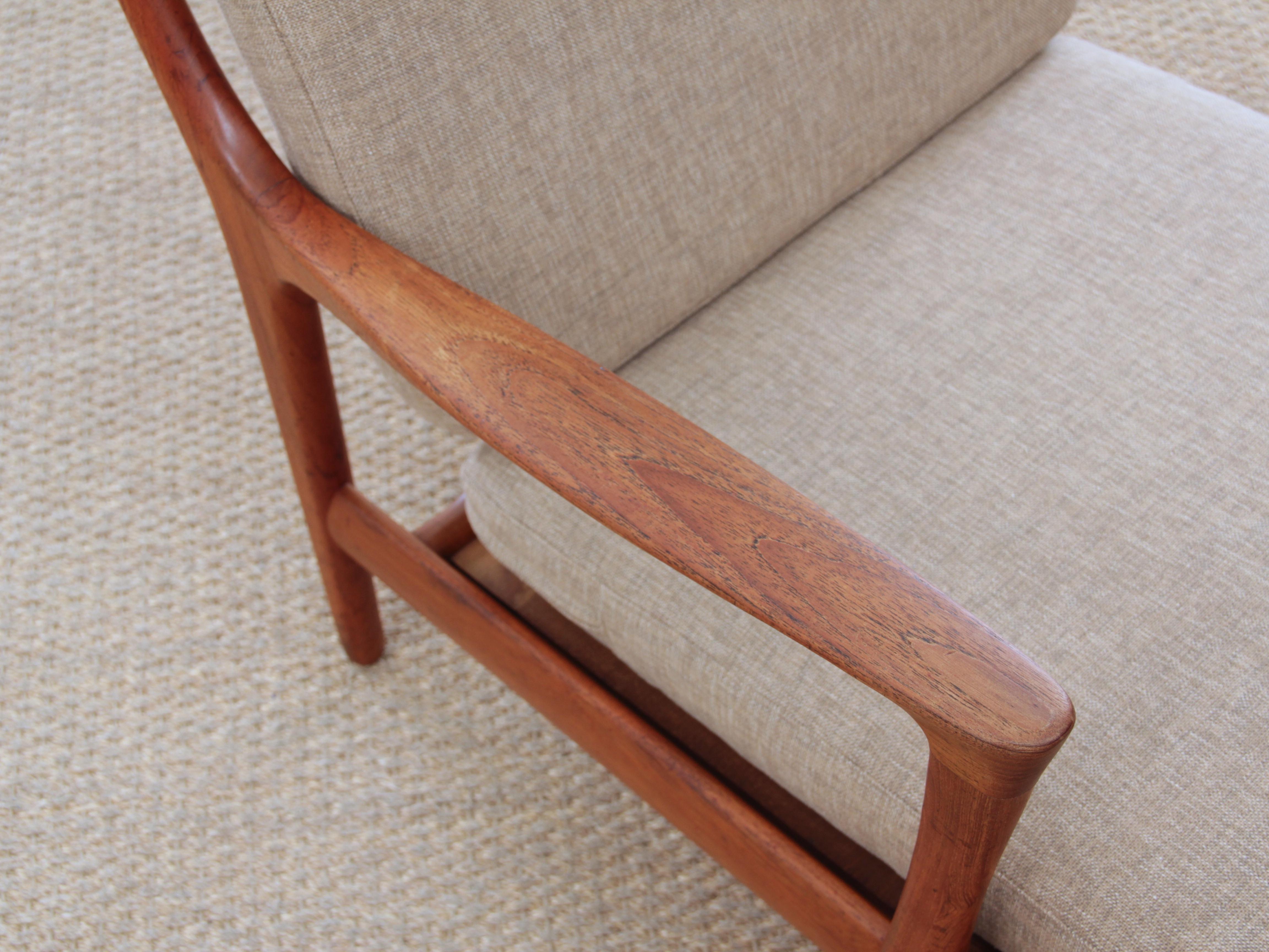 Mid-Century Modern Danish Pair of Lounge Chairs in Teak Model Kuba 4