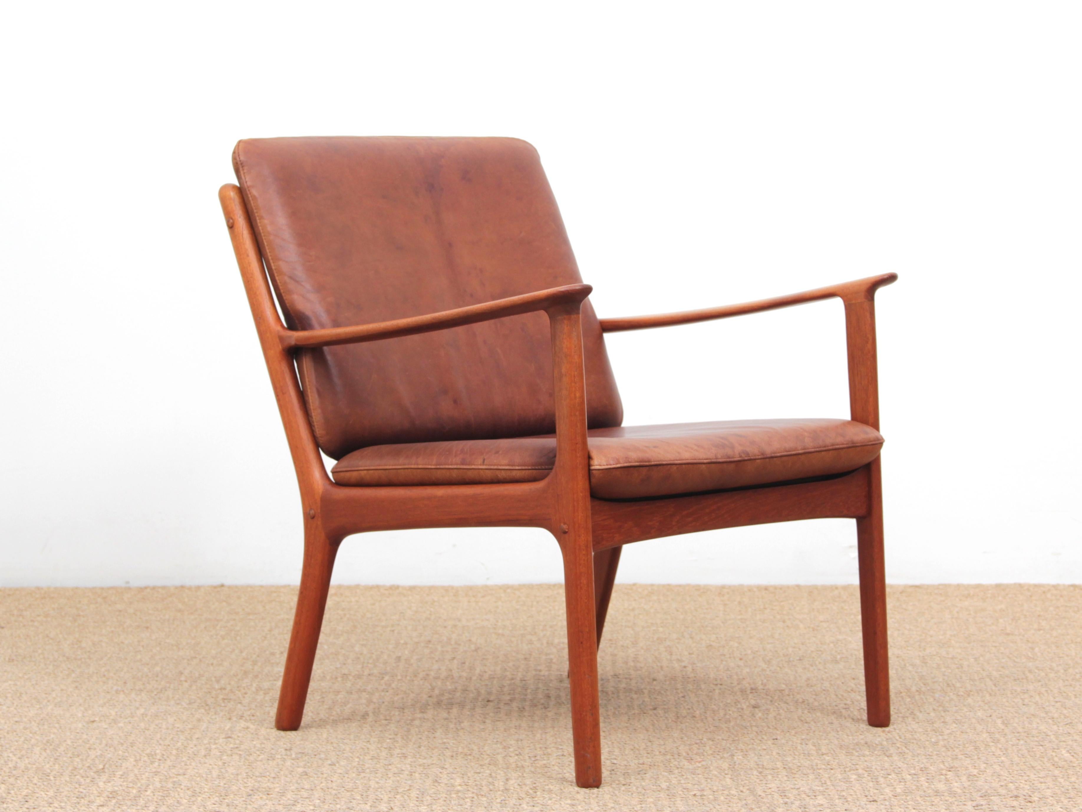 Mid-Century Modern Danish Pair of Lounge Chairs in Teak Model PJ 112 In Good Condition In Courbevoie, FR