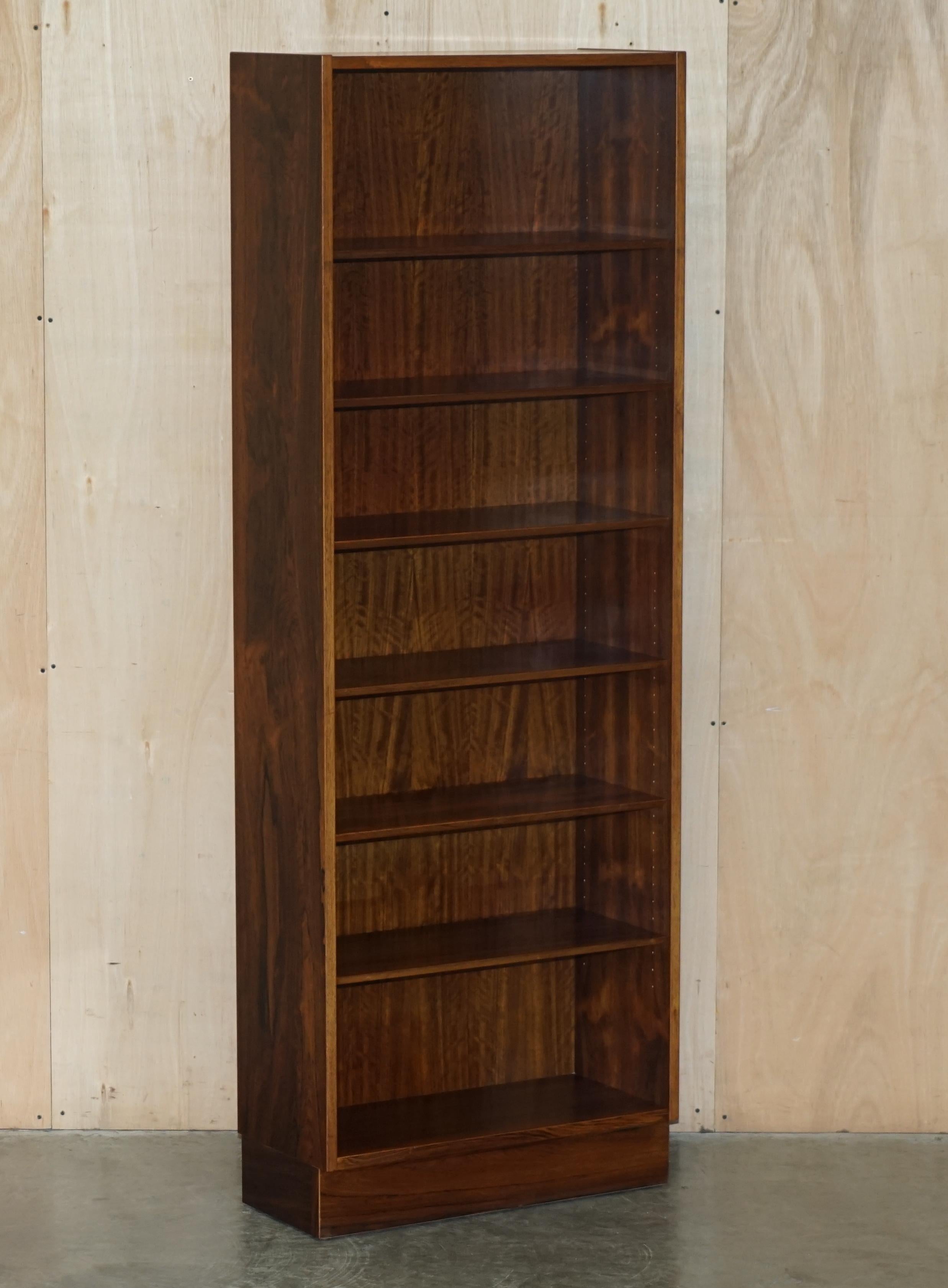 Mid-Century Modern Danish Poul Hundevad Hardwood Library Bookcase Two Pieces 10