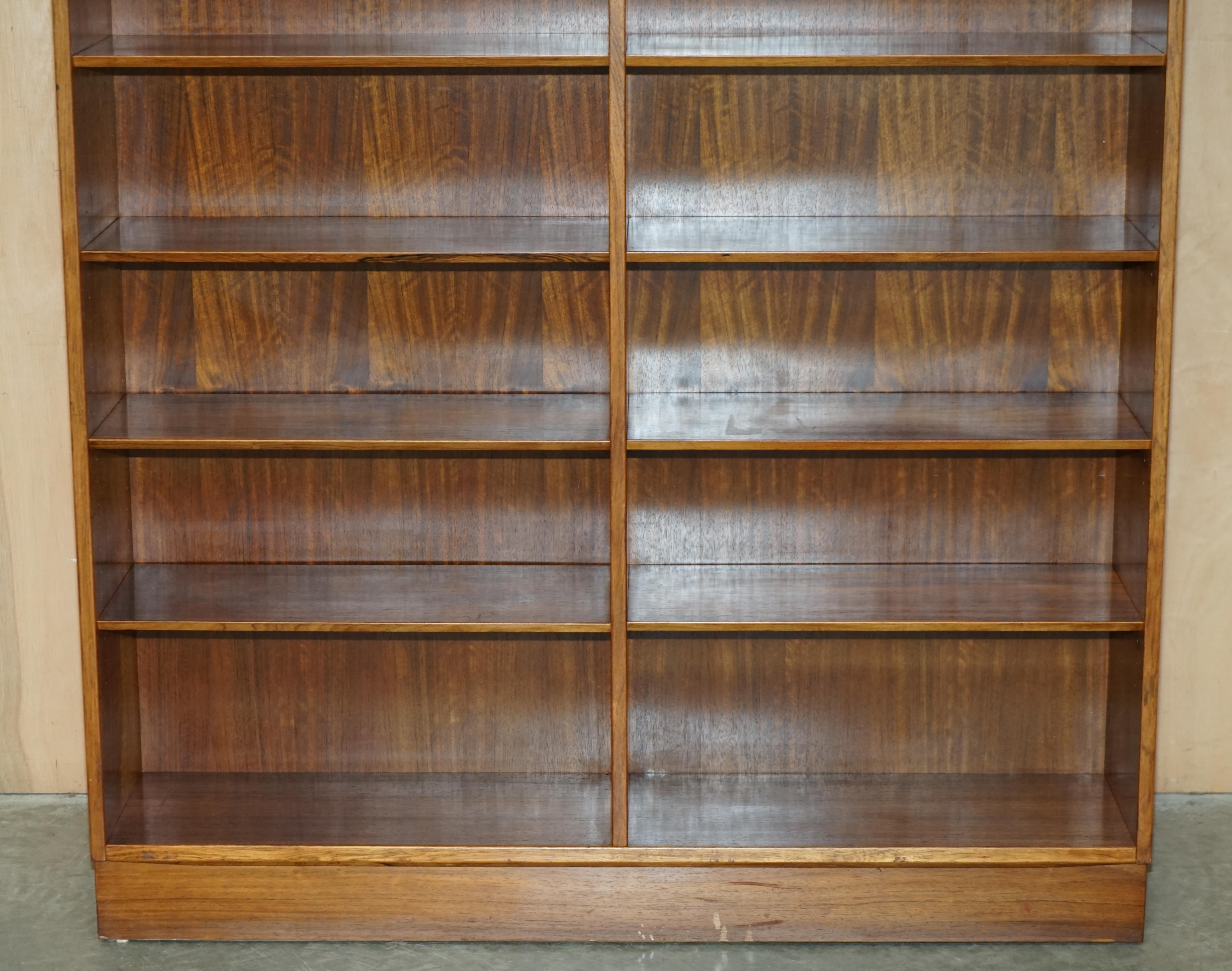 Mid-Century Modern Danish Poul Hundevad Hardwood Library Bookcase Two Pieces 5