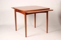 Scandinavian Modern Dining Table and reversible Extending Card Table