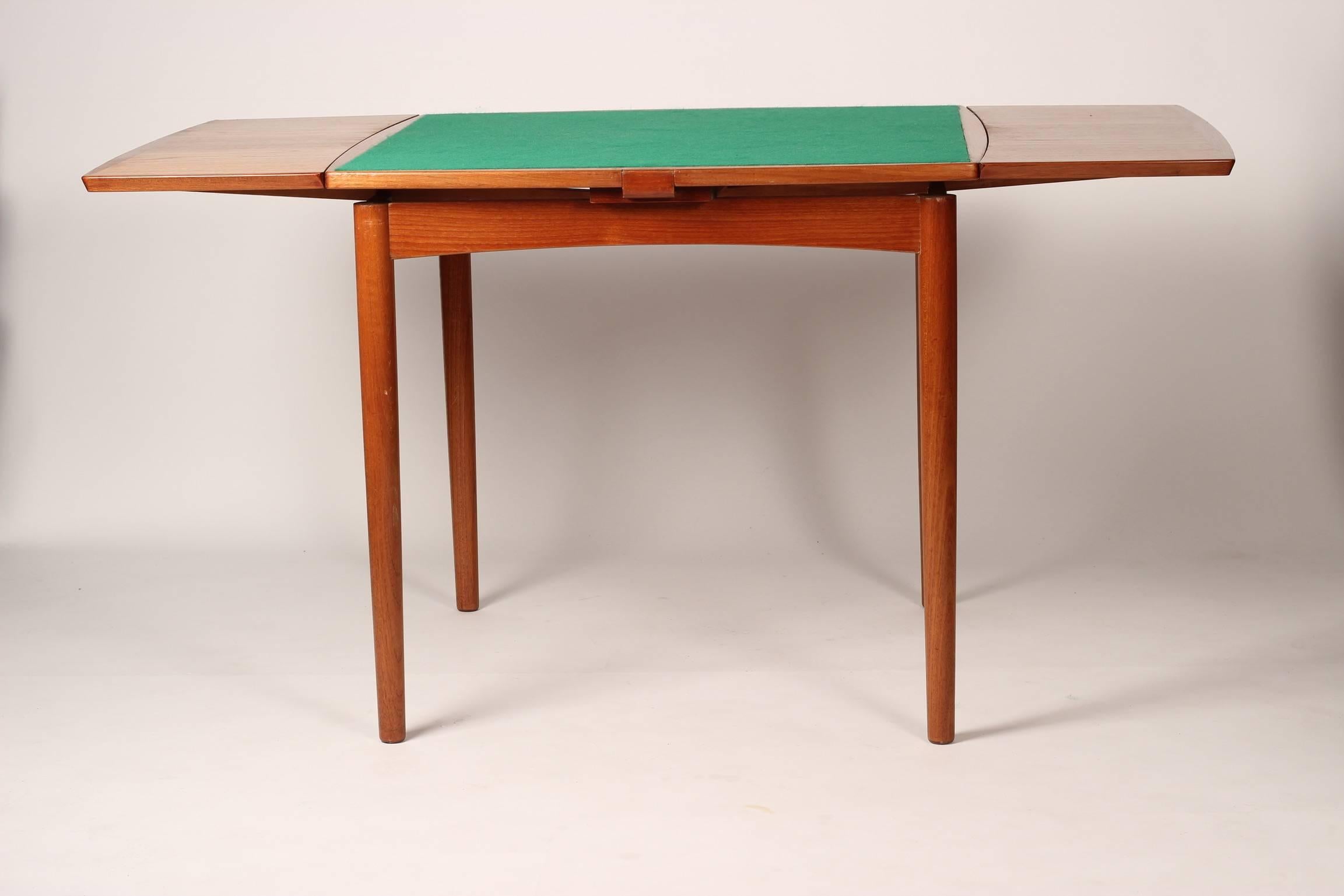 Danish Scandinavian Modern Dining Table and reversible Extending Card Table