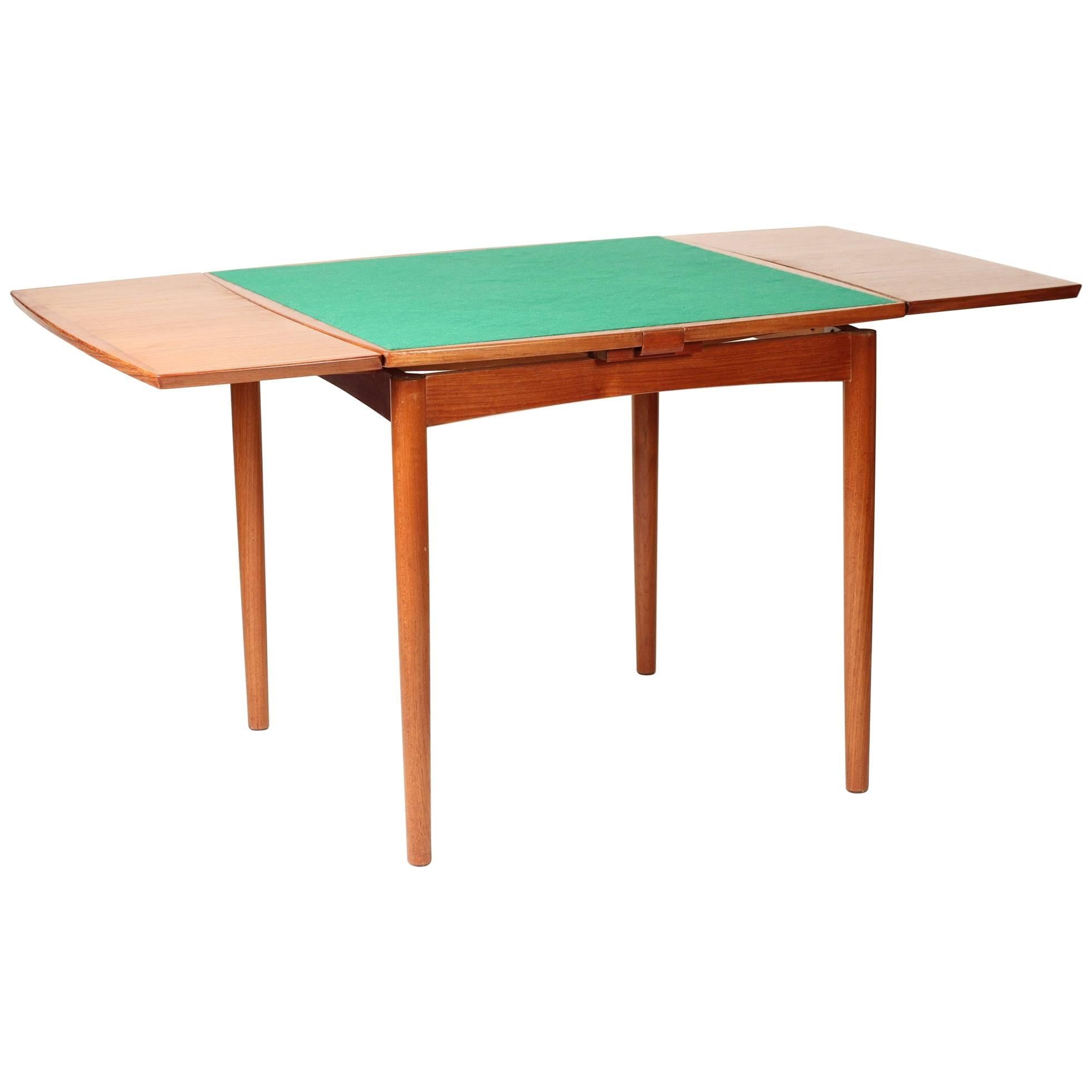 Scandinavian Modern Dining Table and reversible Extending Card Table