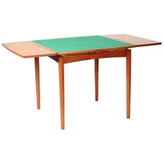 Scandinavian Modern Dining Table and reversible Extending Card Table