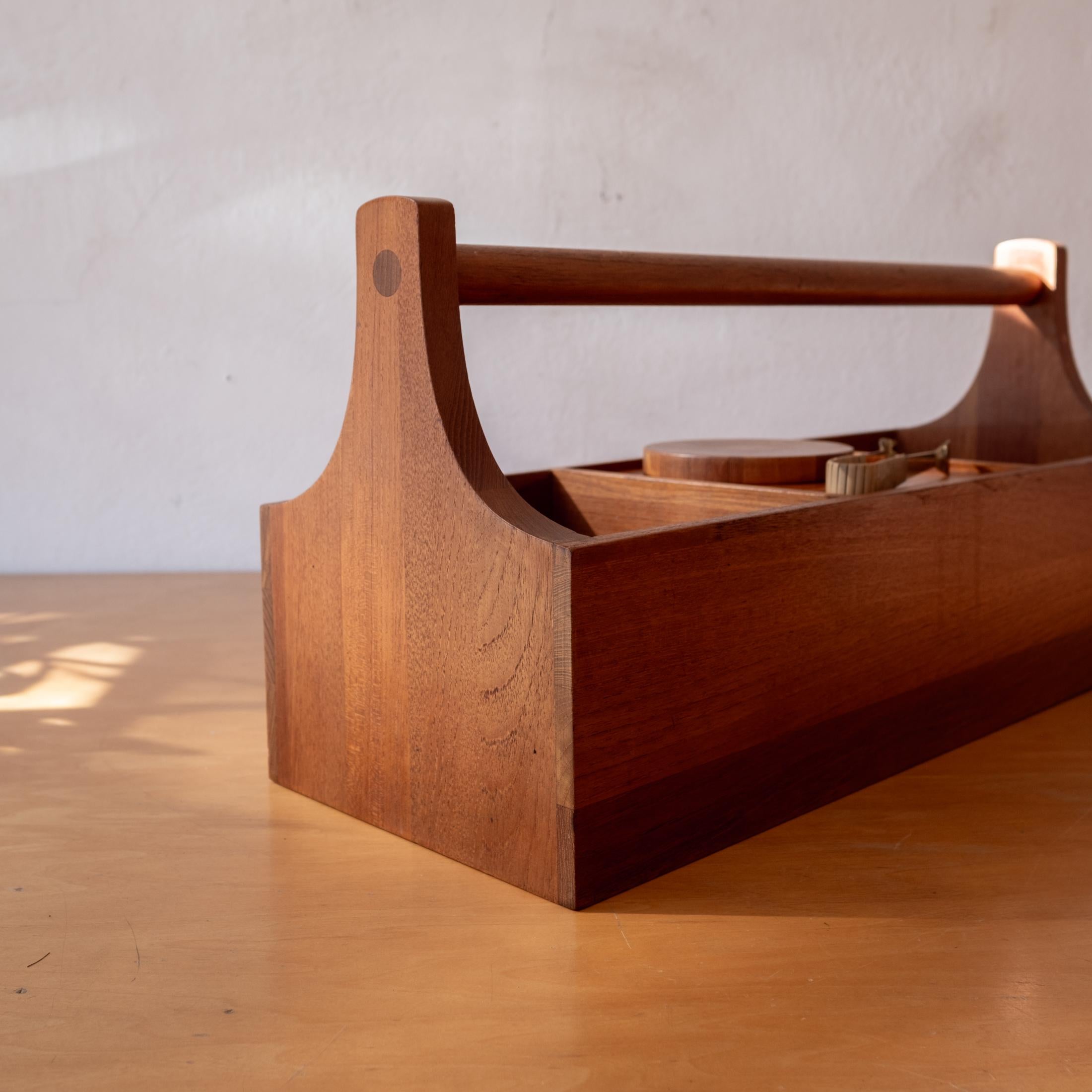 Cubitera de bar danesa Richard Nissen de mediados del siglo XX con cubitera y pinzas Latón en venta