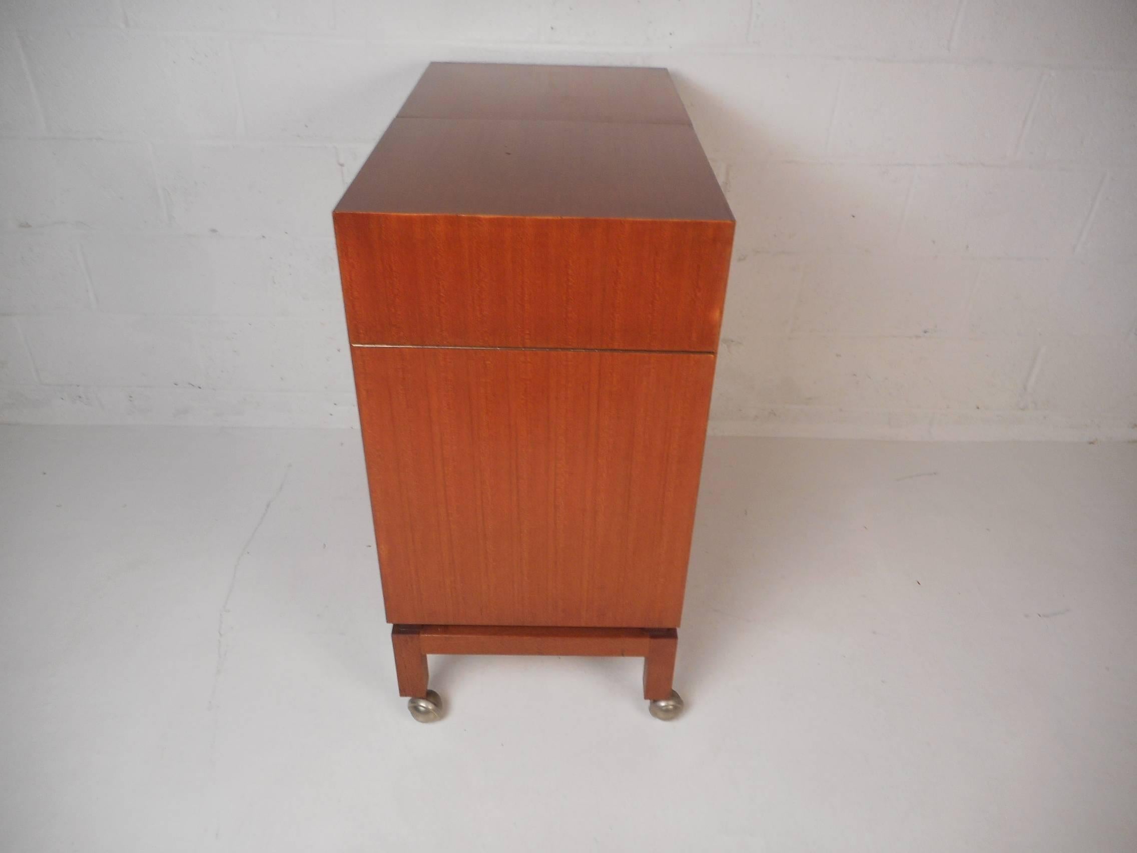 Late 20th Century Mid-Century Modern Danish Rolling Dry Bar