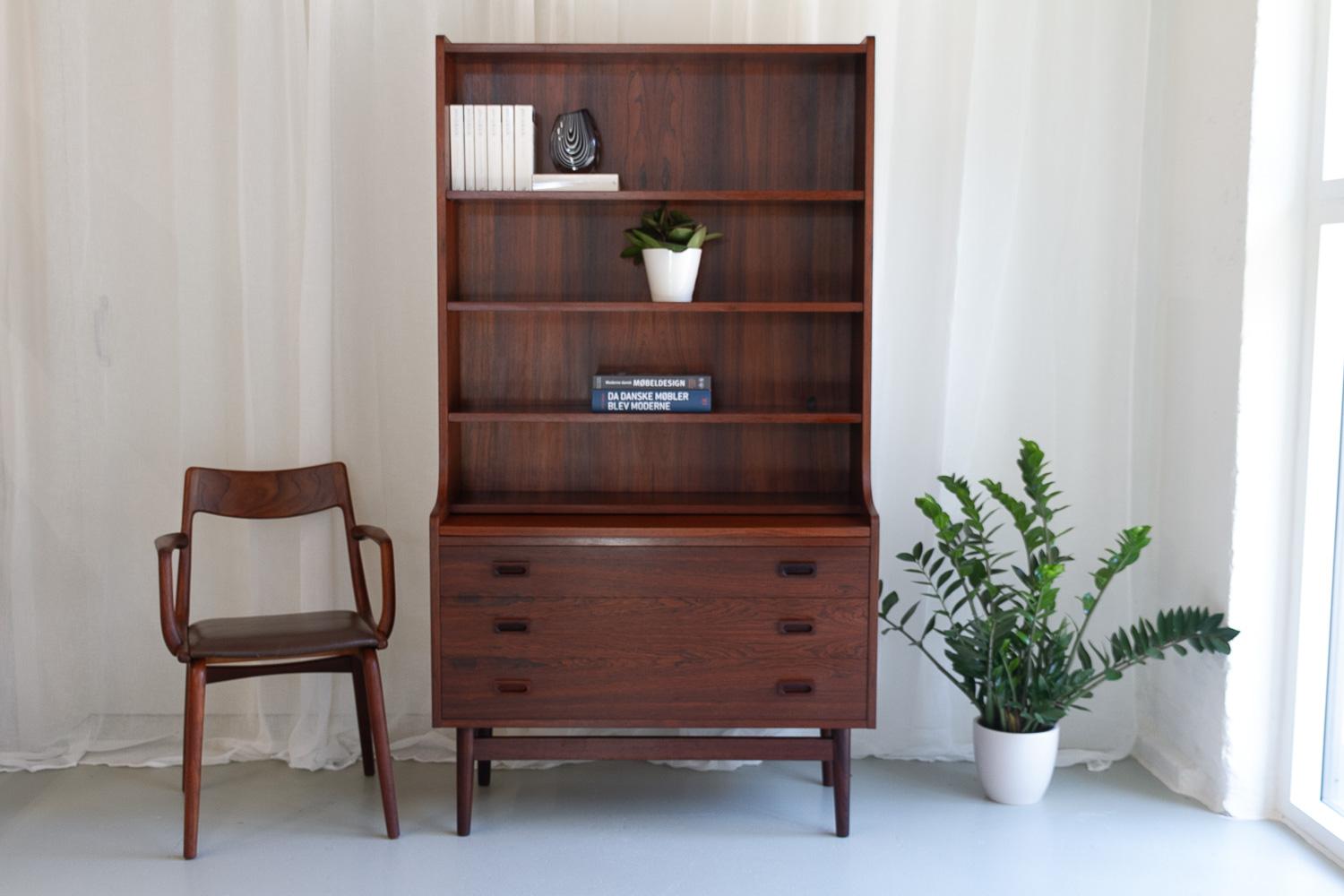 Mid-Century Modern Danish Rosewood Bookcase by Johannes Sorth, 1960s. For Sale 14