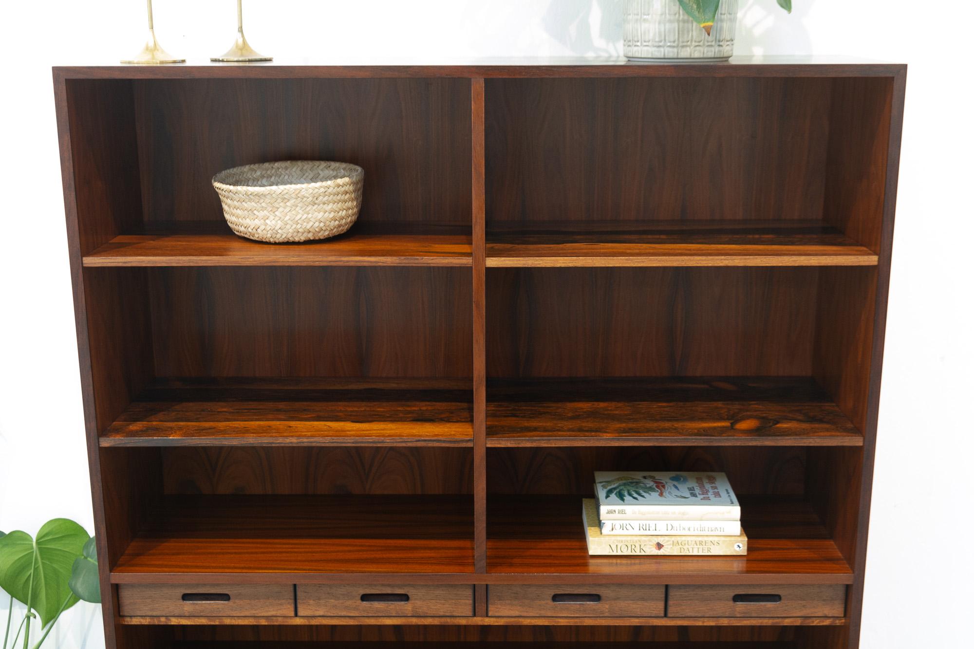 Mid-Century Modern Danish Rosewood Bookcase by Kai Winding, 1960s For Sale 13