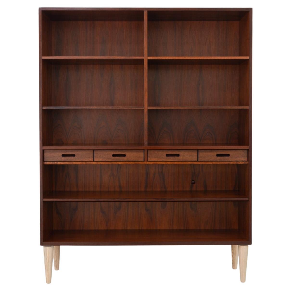 Mid-Century Modern Danish Rosewood Bookcase by Kai Winding, 1960s For Sale