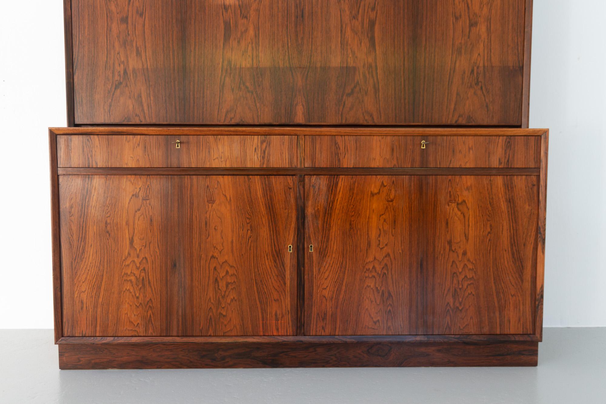 Mid-Century Modern Danish Rosewood Bookcase with Desk, 1960s 8