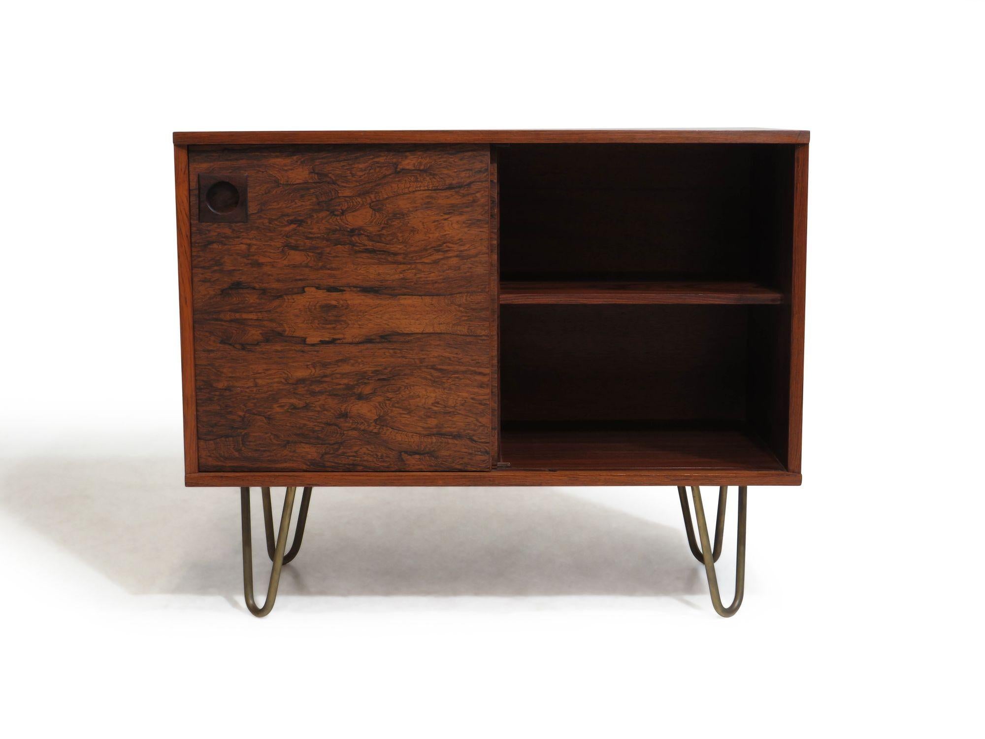 Mid-Century Modern Danish Rosewood Cabinet or Nightstand In Excellent Condition In Oakland, CA