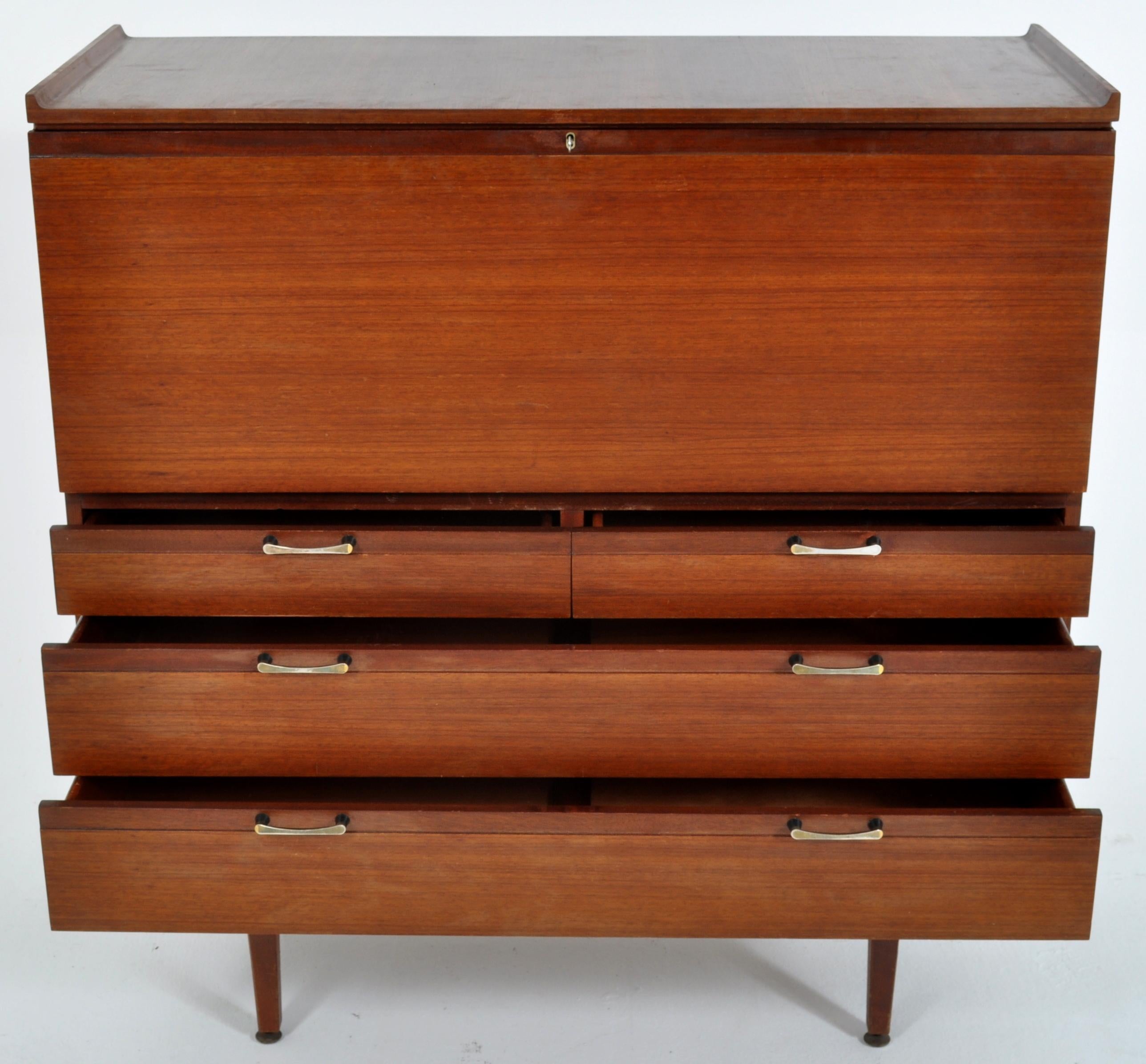 Mid-Century Modern Danish Rosewood Color Secretary/Chest/Cabinet/Desk, 1960s 5