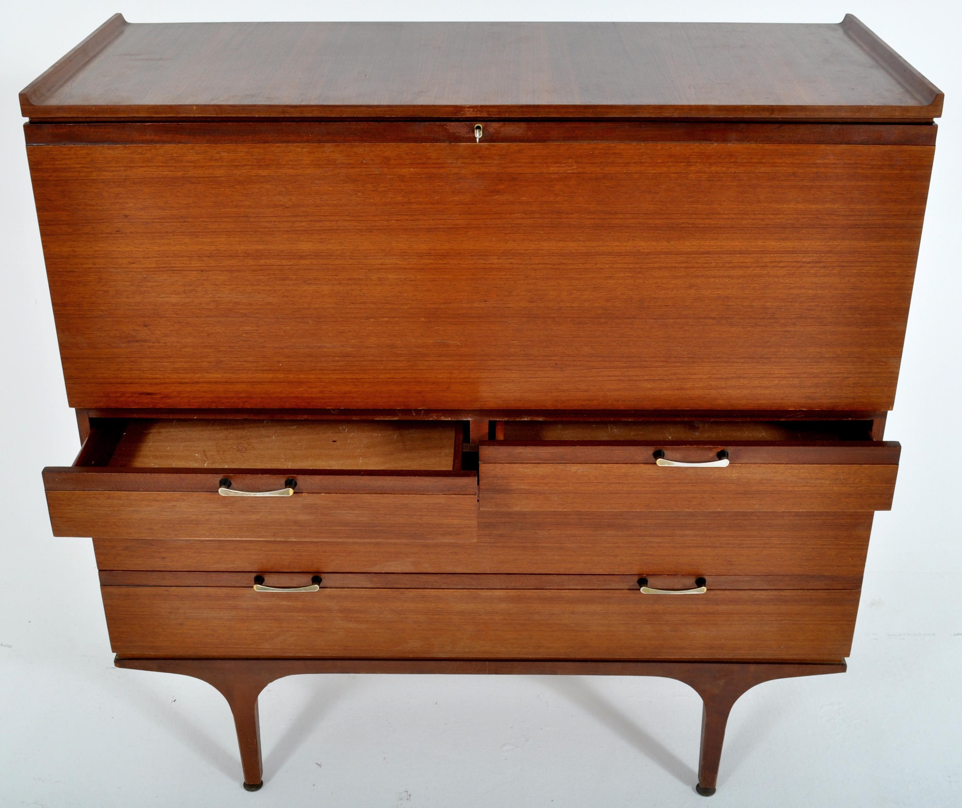 Mid-Century Modern Danish Rosewood Color Secretary/Chest/Cabinet/Desk, 1960s 4