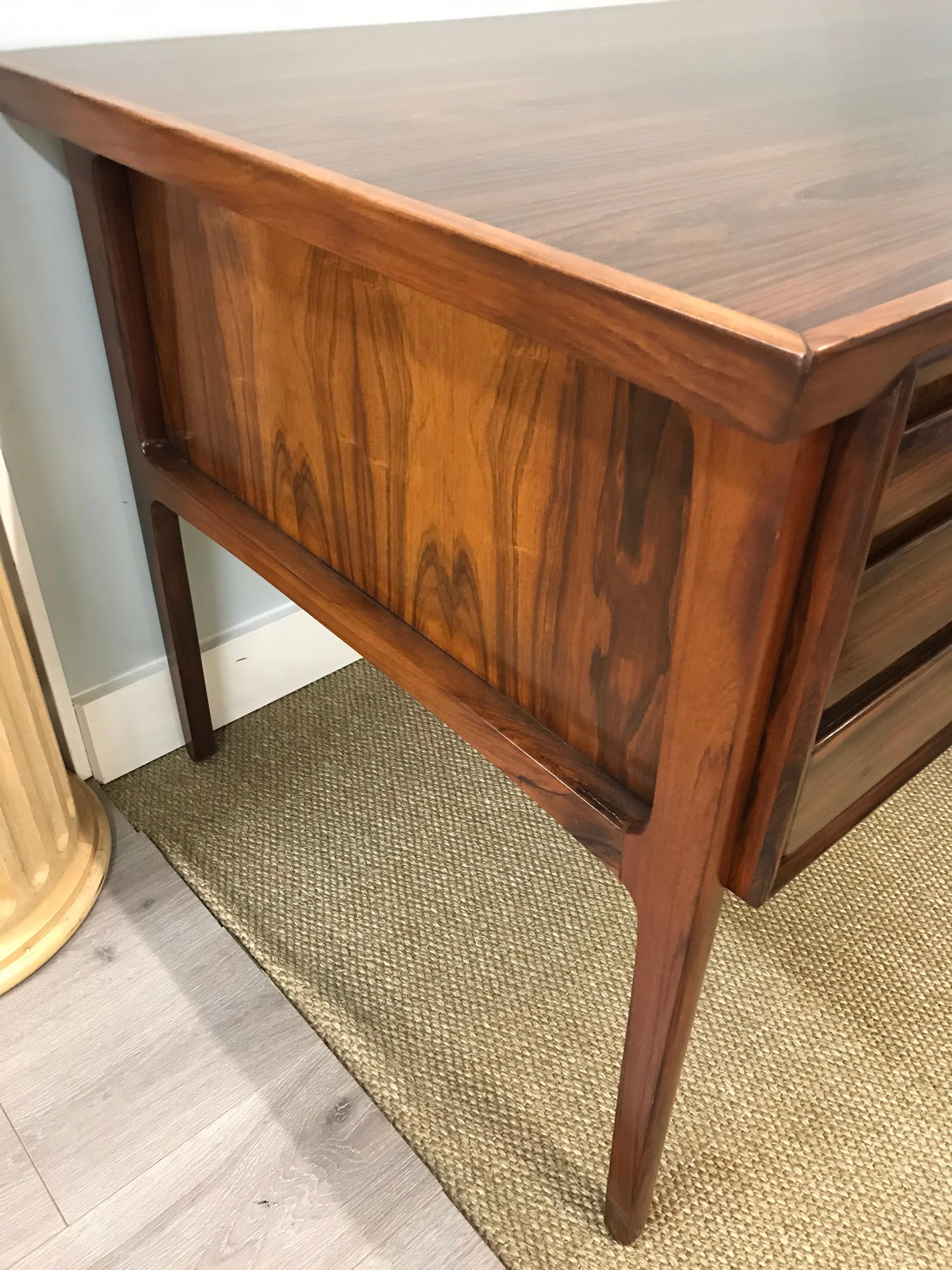 Scandinavian Mid-Century Modern Danish Rosewood Desk Writing Table