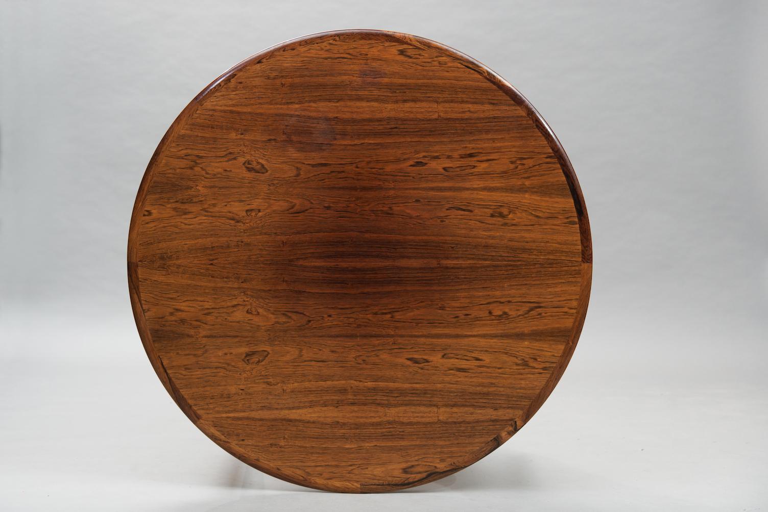 Varnished Mid-Century Modern Danish Rosewood Dining Table