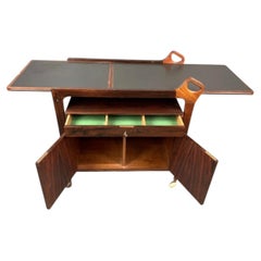 Mid century modern Danish rosewood extension Bar cart by Johannes Andersen
