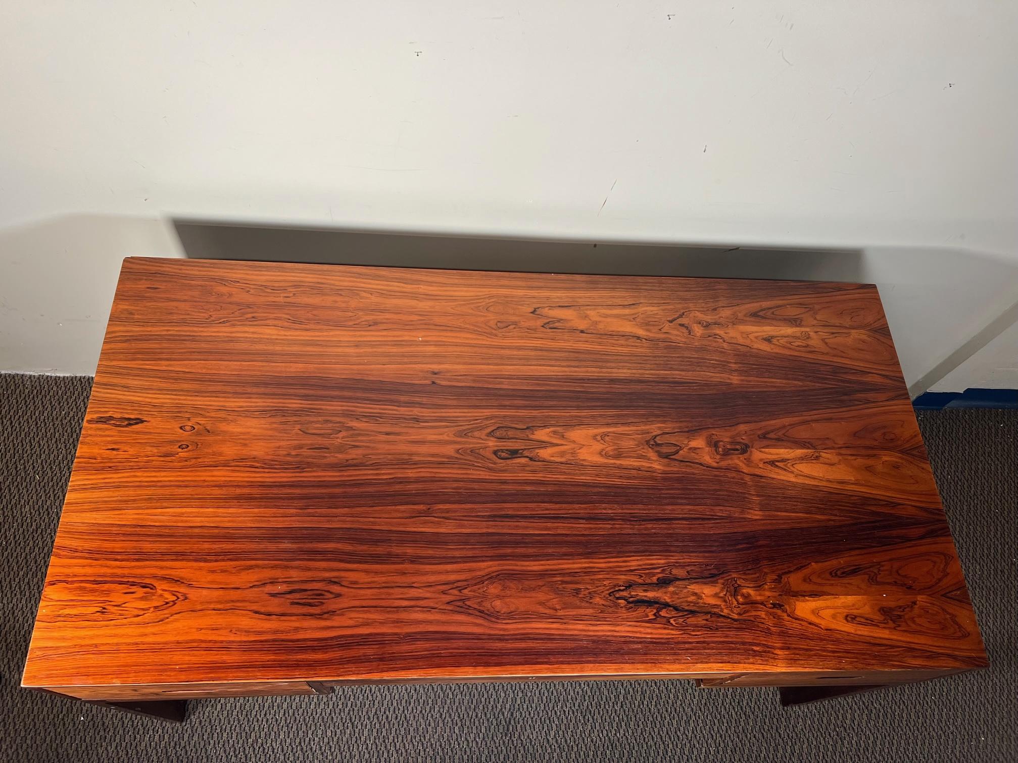 Mid-Century Modern Danish Rosewood Free Standing Desk by Arne Wahl Iversen For Sale 6