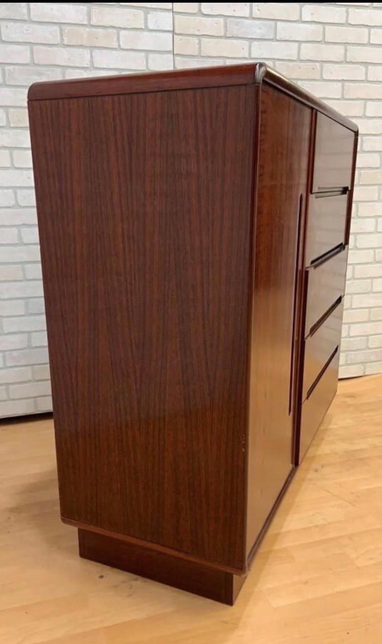 Hand-Crafted Mid-Century Modern Danish Rosewood Gentleman's Cabinet/Armoire For Sale