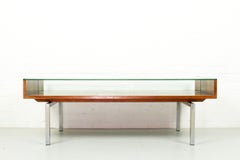 Mid-Century Modern Danish Rosewood Glass Top Coffee Table