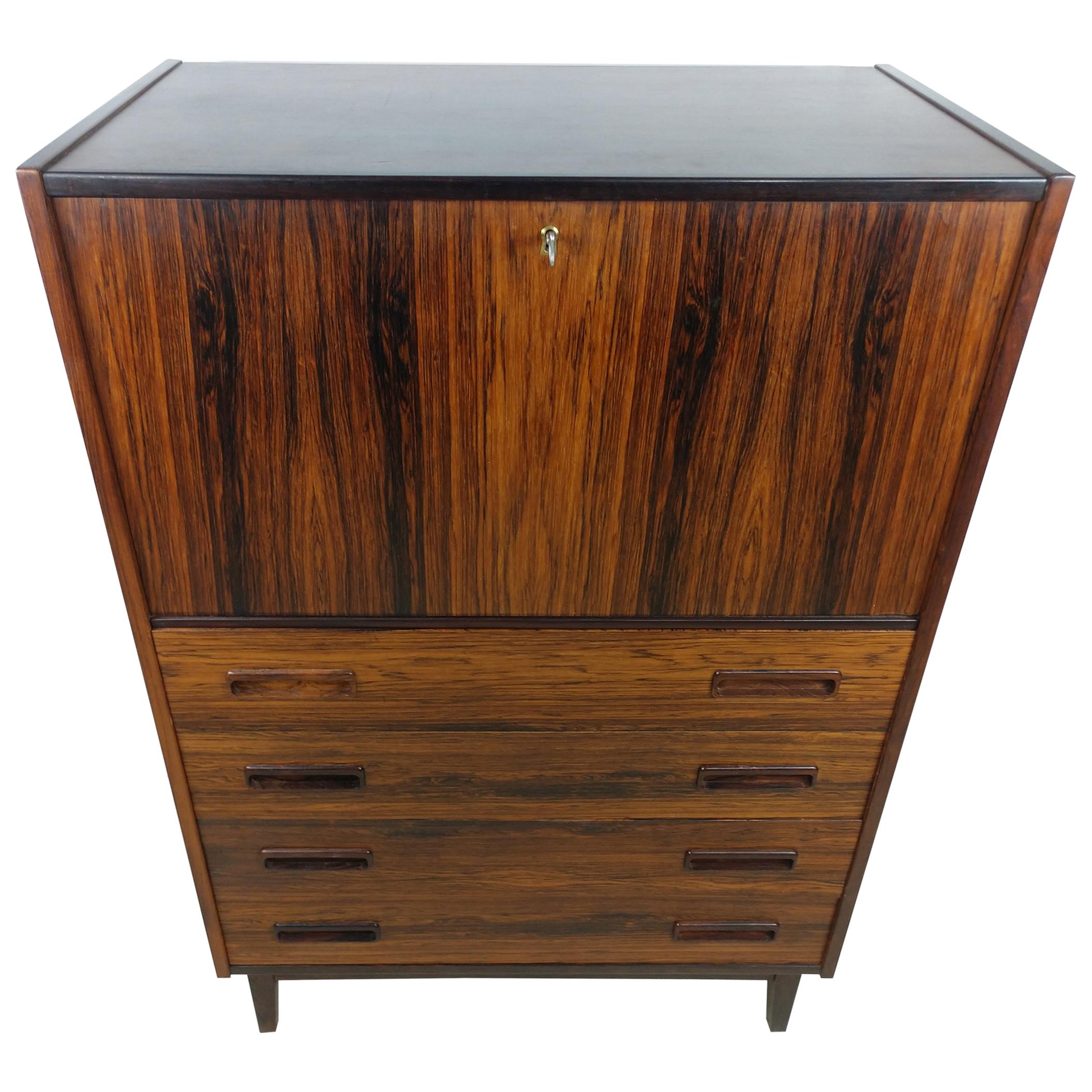 Mid-Century Modern Danish Rosewood Secretary, C1970