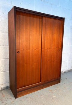 Mid-Century Modern Danish Rosewood Sliding Door Cabinet