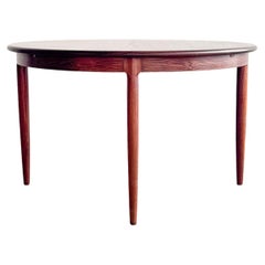 The Modernity Danish Round Extendable Teak Dining Table by Niels O. Møller