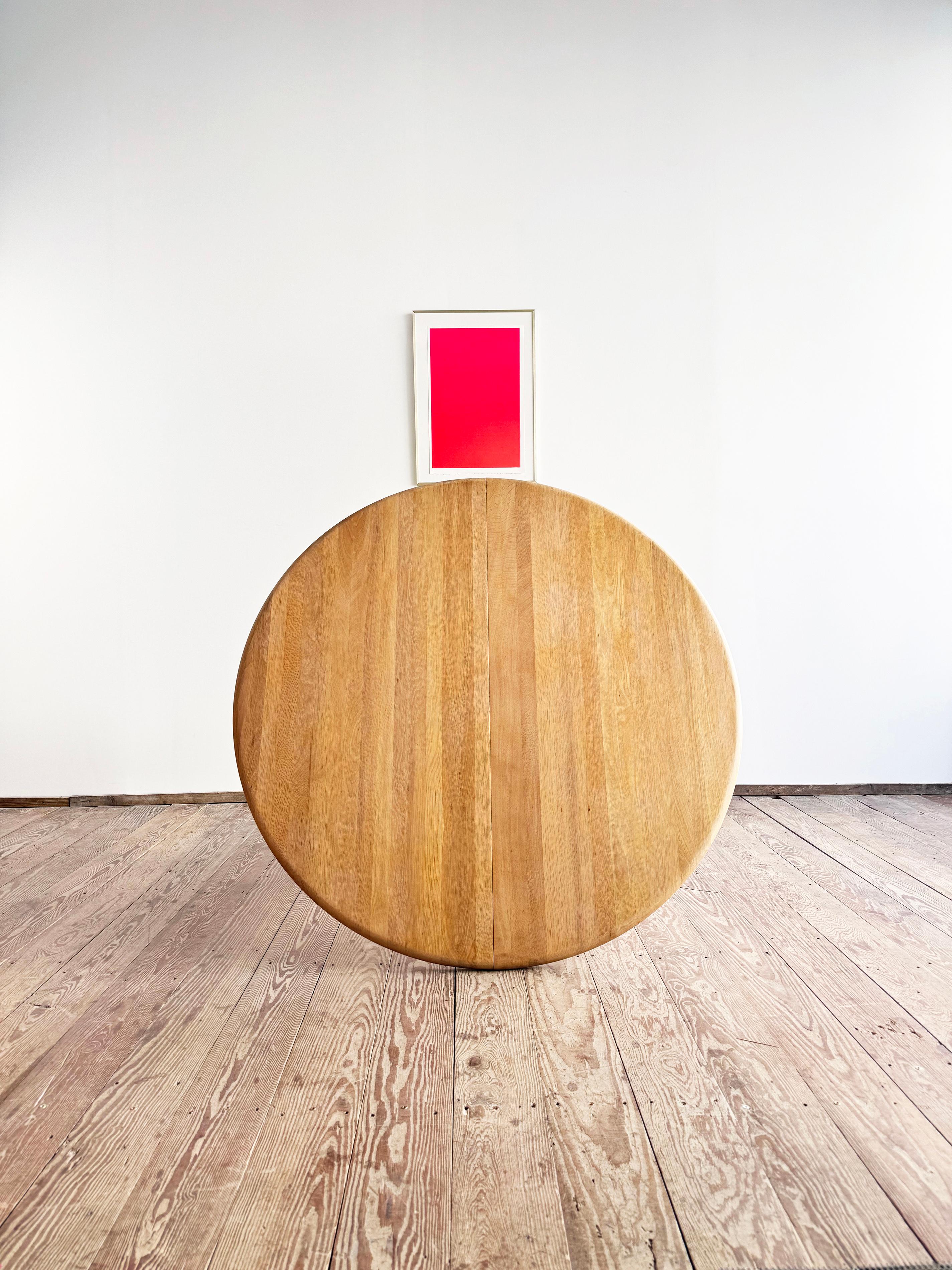 Mid-Century Modern Danish Round Extendable Teak Dining Table from Glostrup, 1960 10