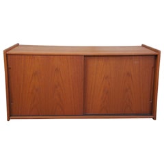 Mid-Century Modern Danish Scandinavian Cabinet Shelf Coffee Table Console Stand