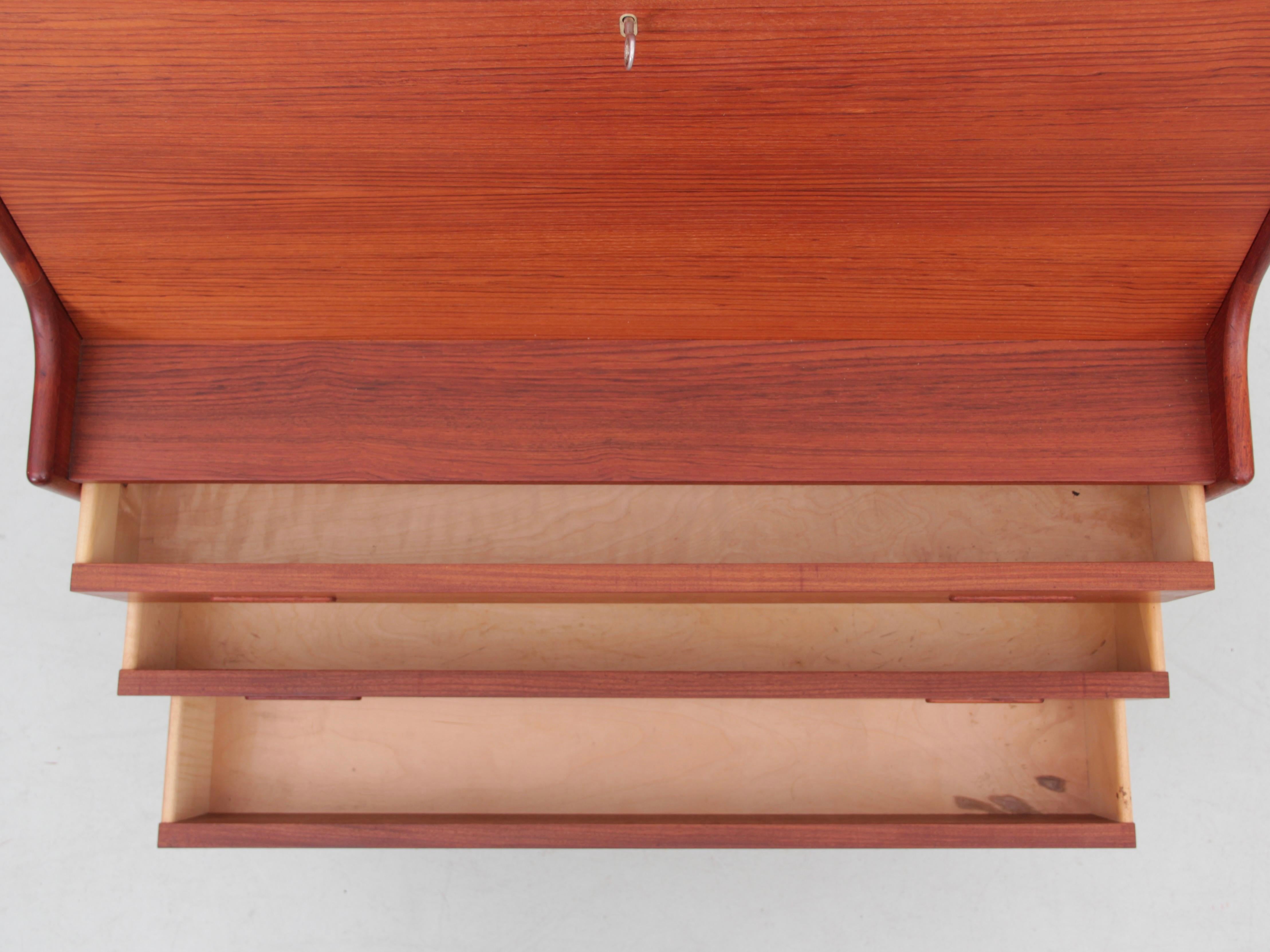 Segreteria danese moderna di metà secolo in teak in vendita 5