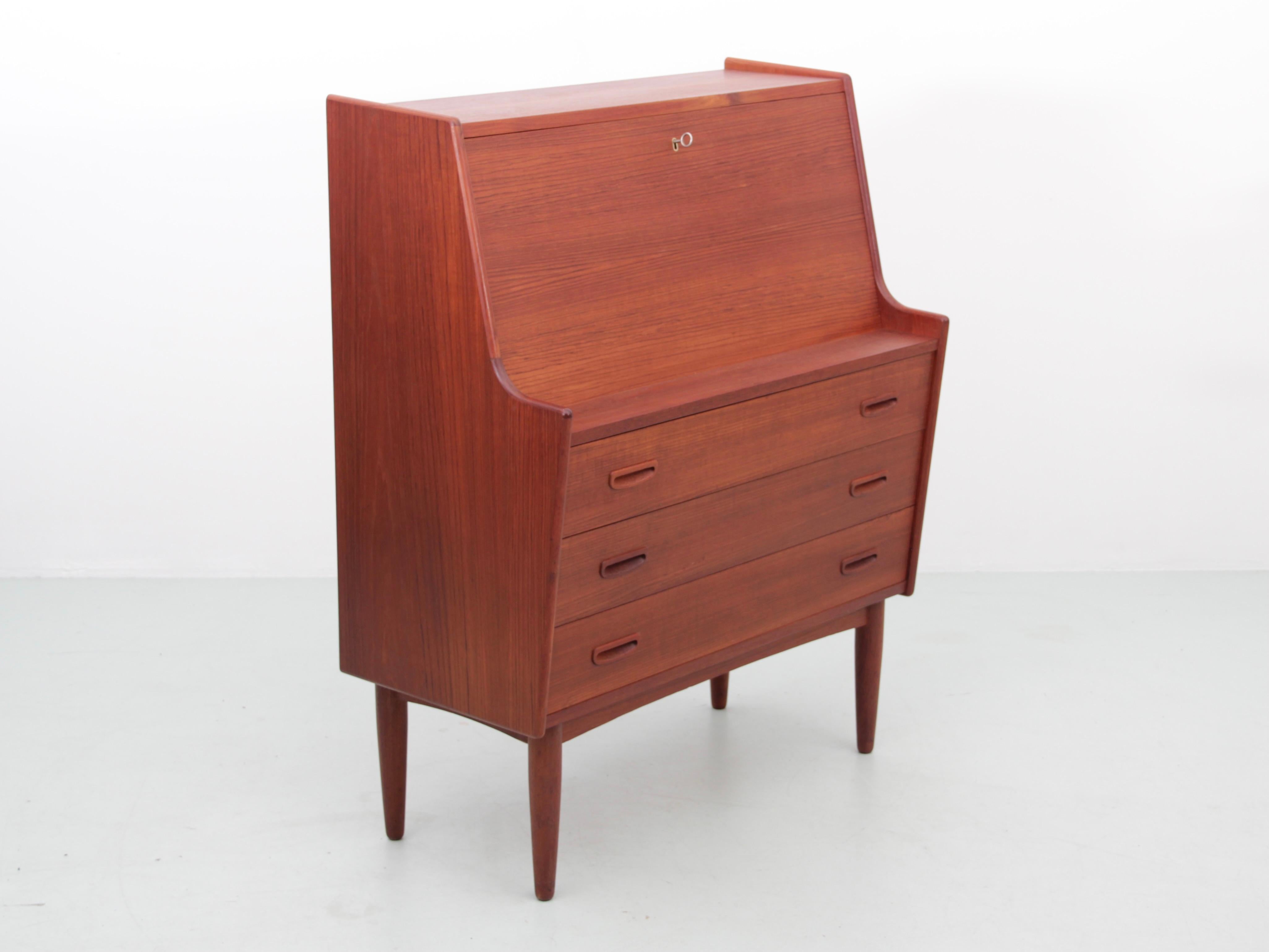 Scandinavian Modern Mid-Century Modern Danish Secretary in Teak For Sale