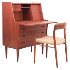 Vintage Mid-Century Modern Danish Secretary in Teak