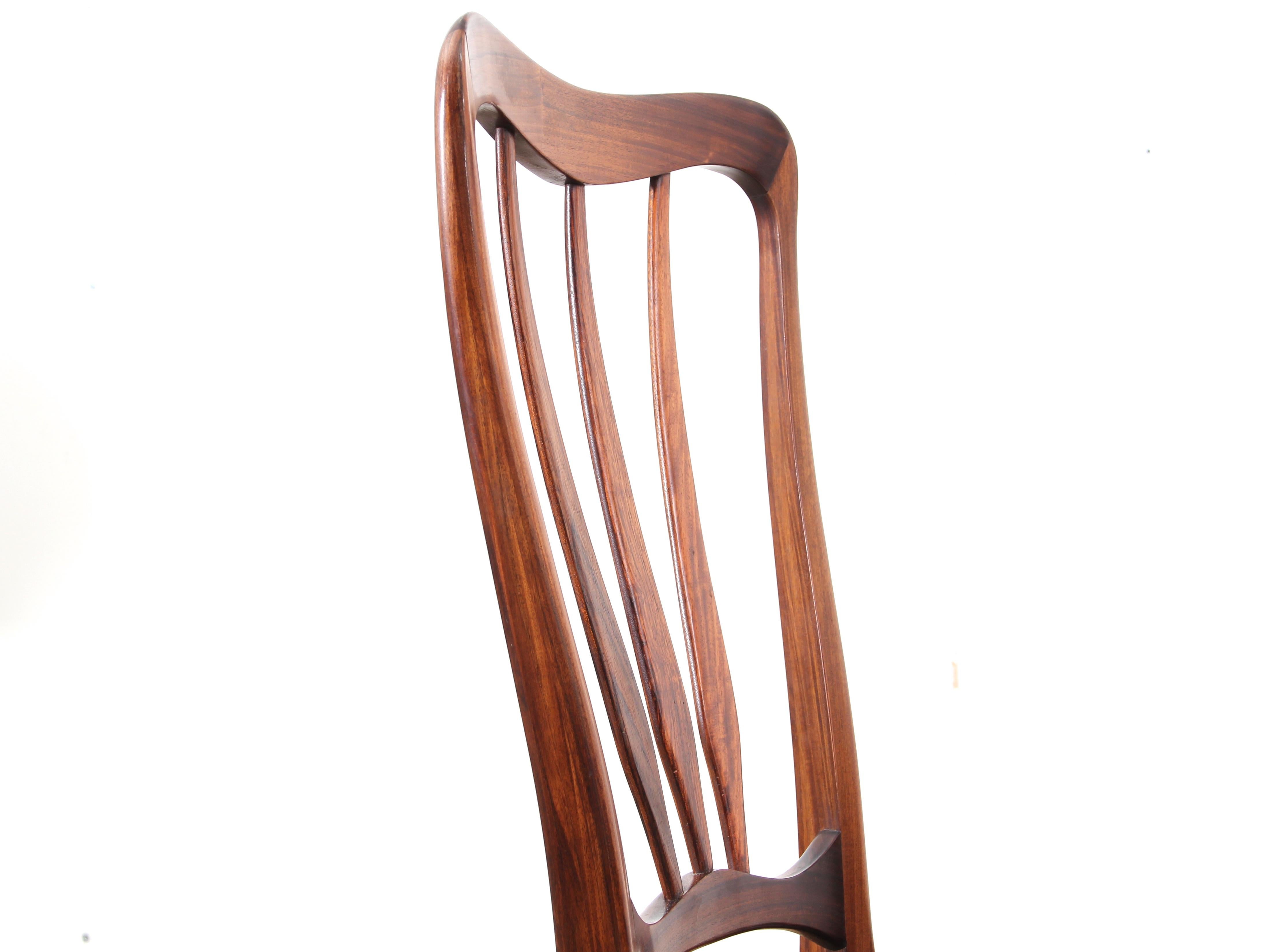 Mid-Century Modern Danish Set of 4 Chairs in Rosewood Model Ingrid 1