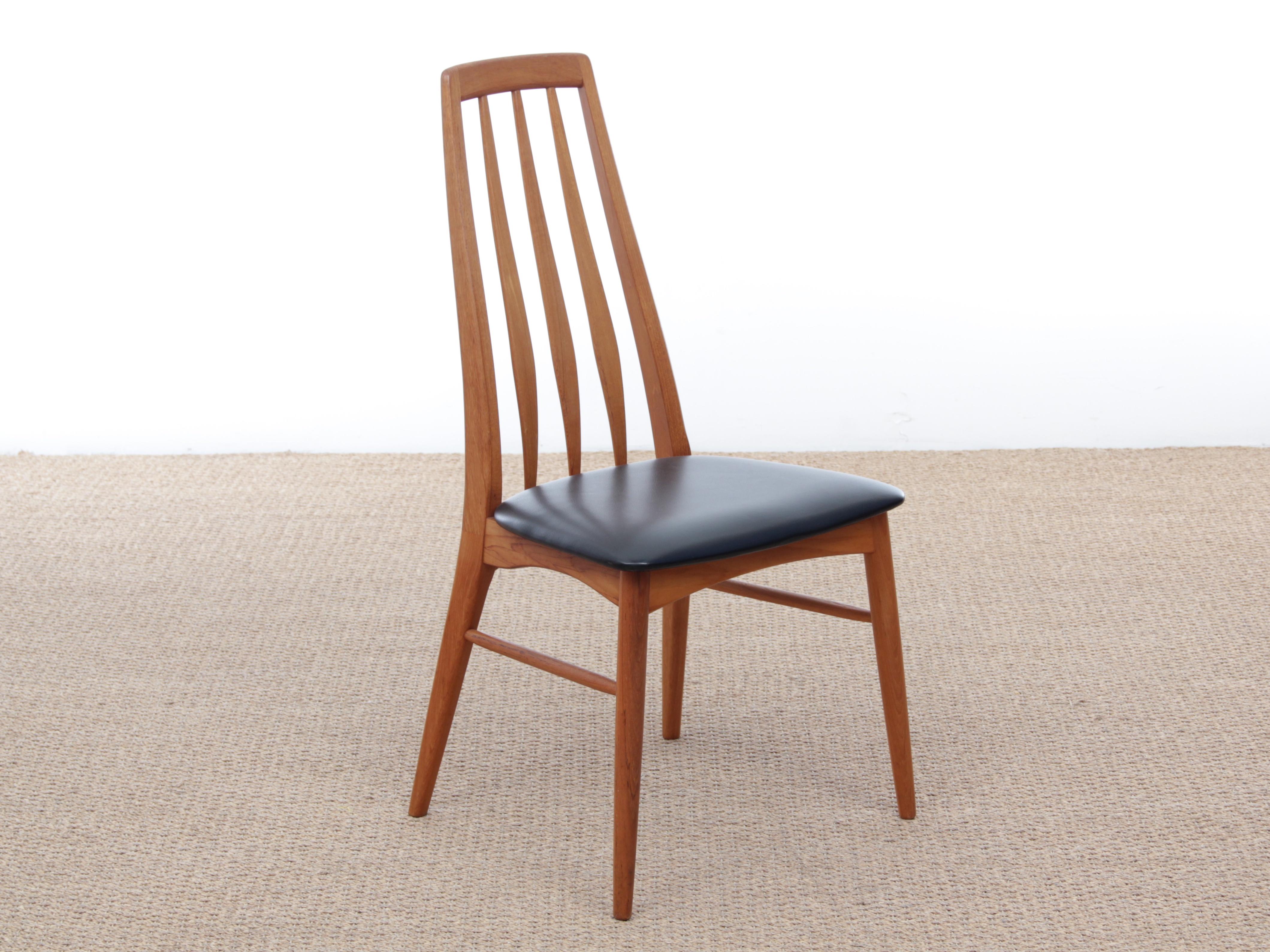 Mid-Century Modern Danish Set of 4 Chairs in Teak Model Eva by Niels Kofoed For Sale 2