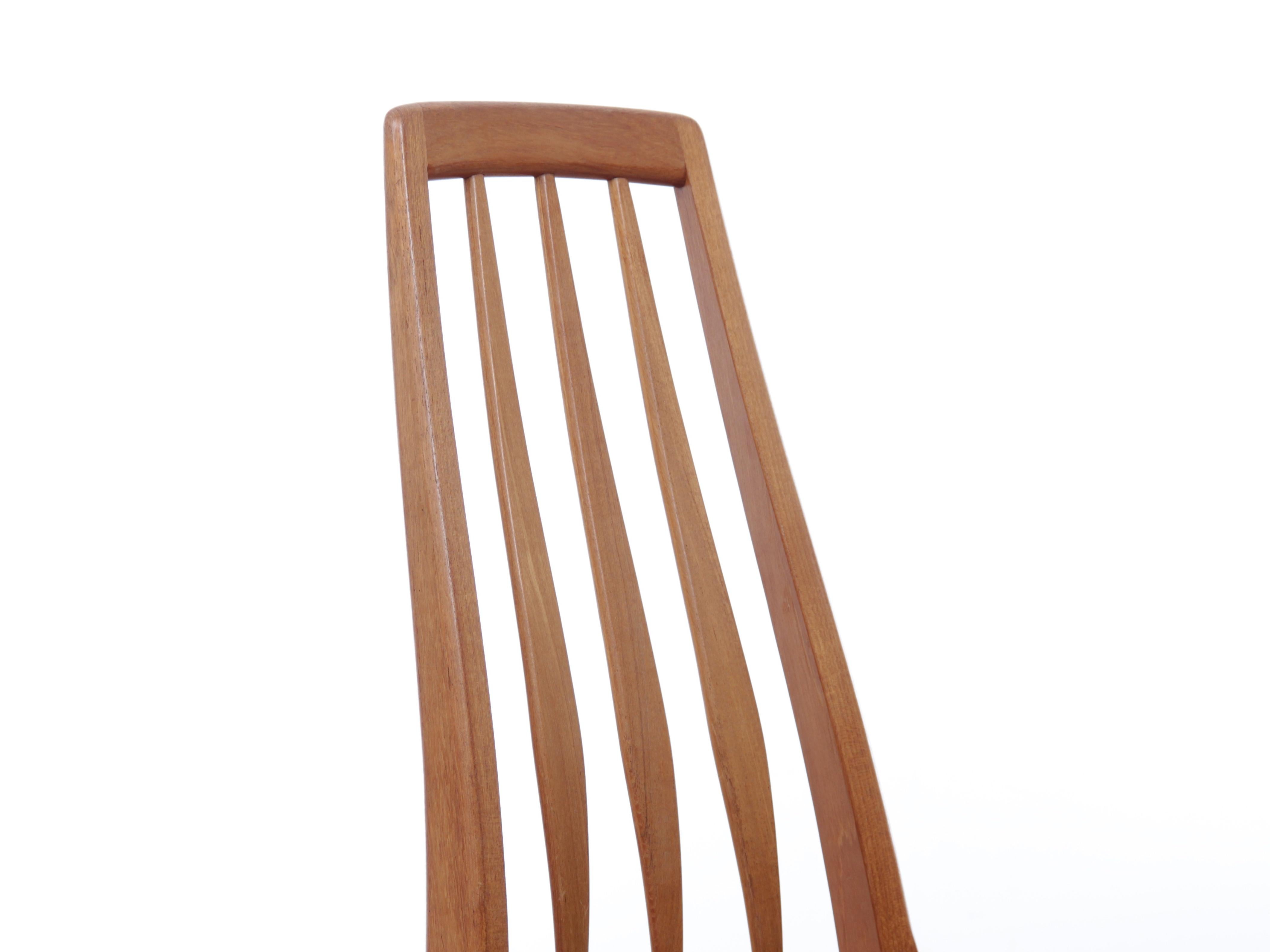 Set di 4 sedie in teak modello Eva di Niels Kofoed, danese, moderno e di metà secolo. in vendita 1
