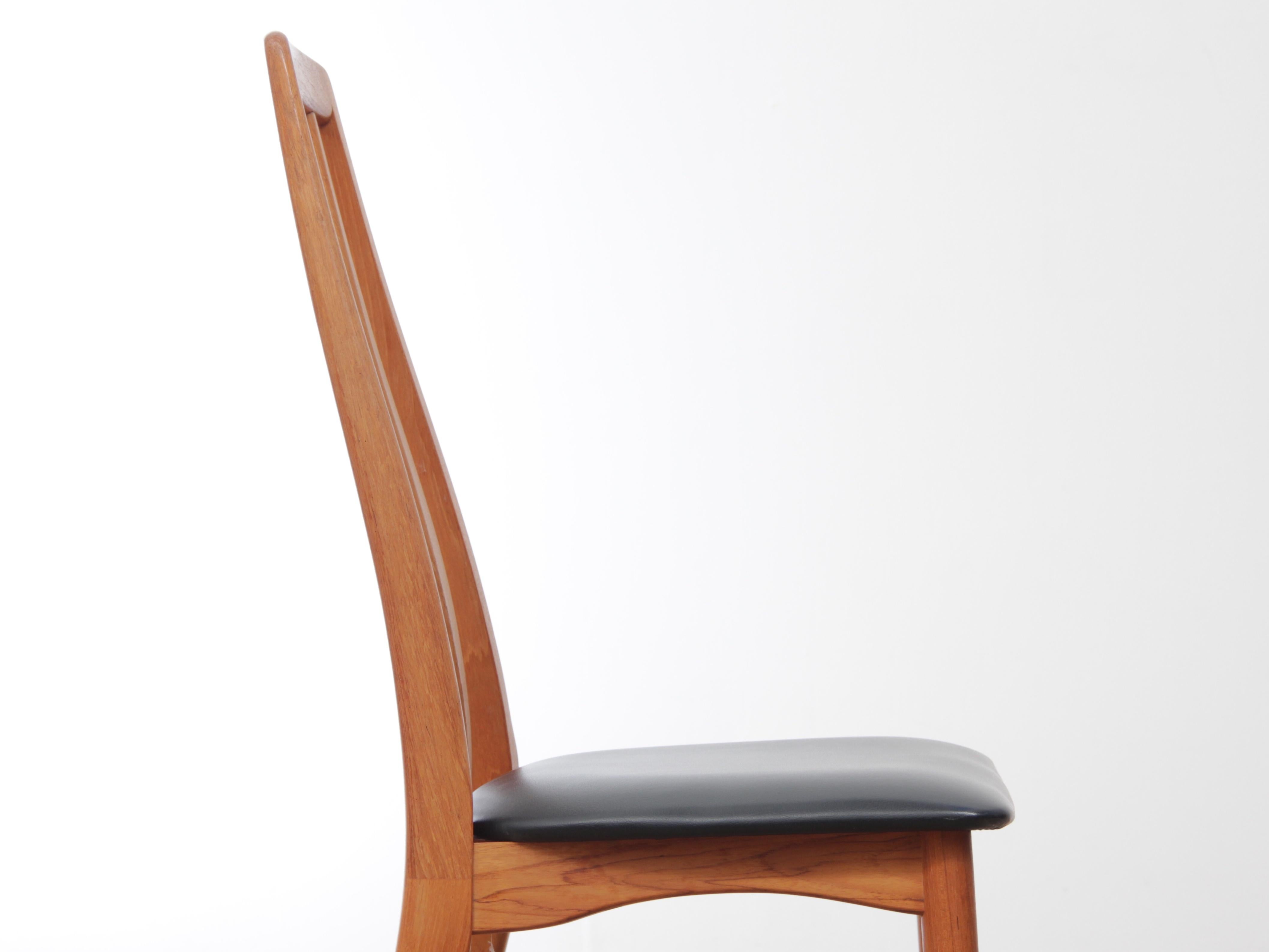 Mid-Century Modern Danish Set of 4 Chairs in Teak Model Eva by Niels Kofoed For Sale 3
