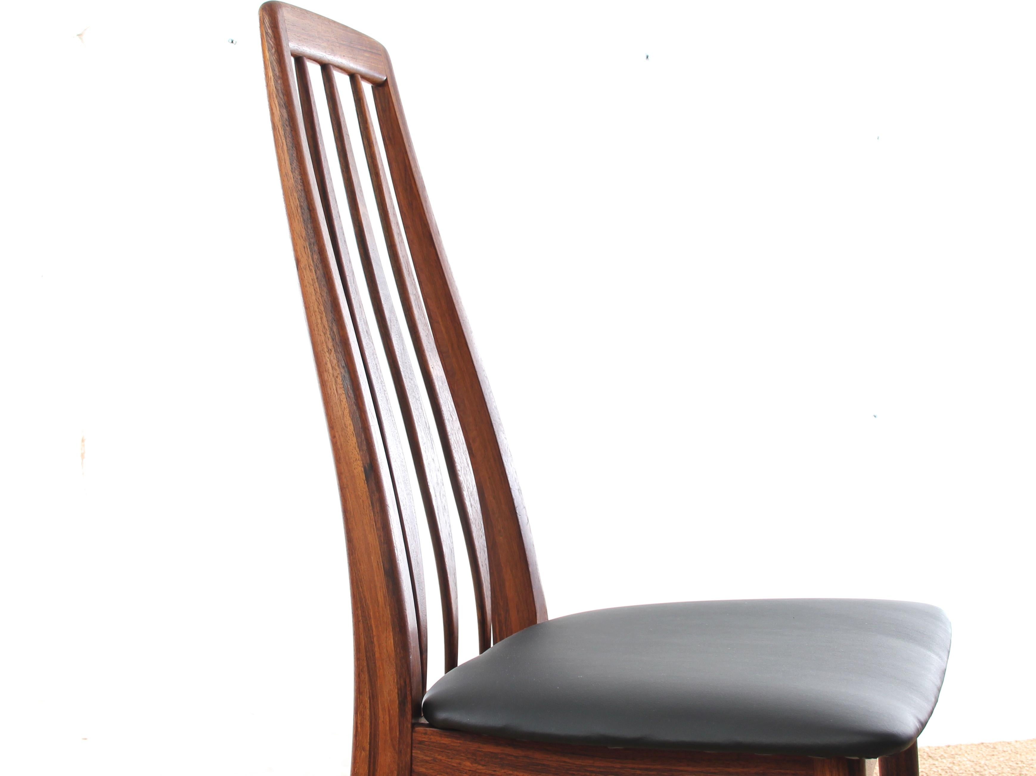 Mid-Century Modern Danish Set of 8 Chairs in Rosewood Model Eva by Niels Kof 6