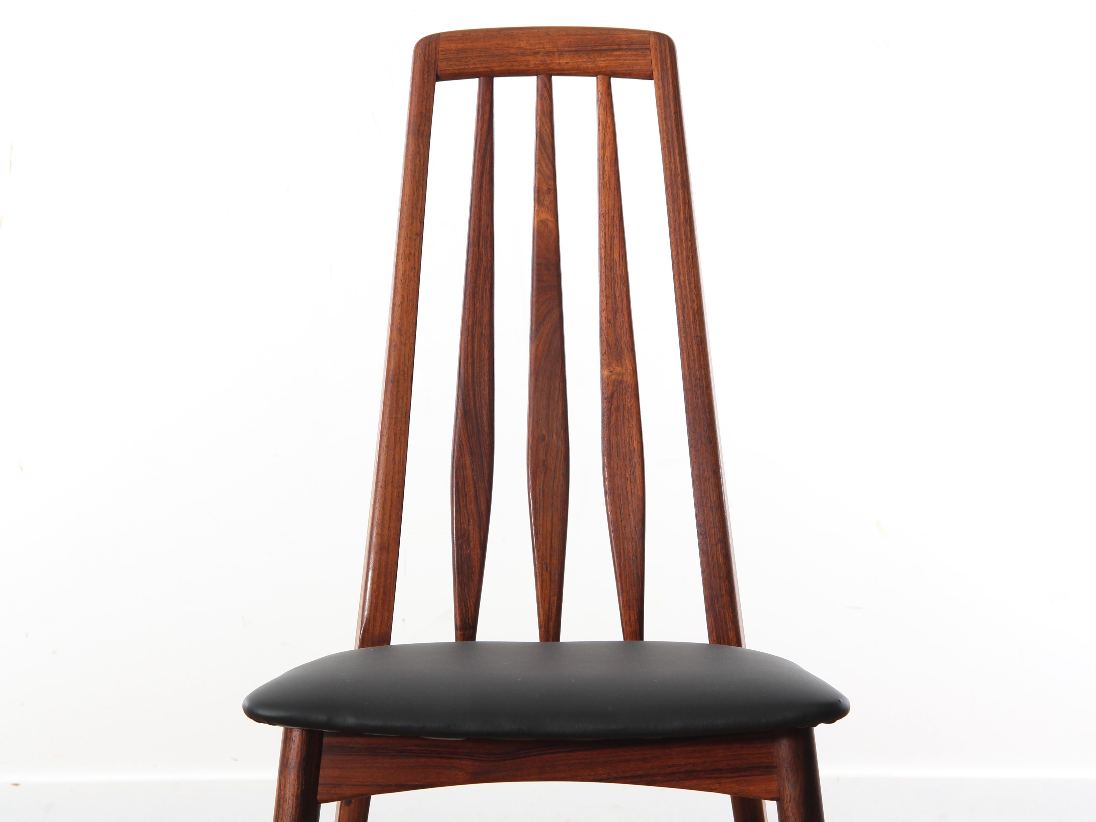 Mid-Century Modern Danish Set of 8 Chairs in Rosewood Model Eva by Niels Kof 7