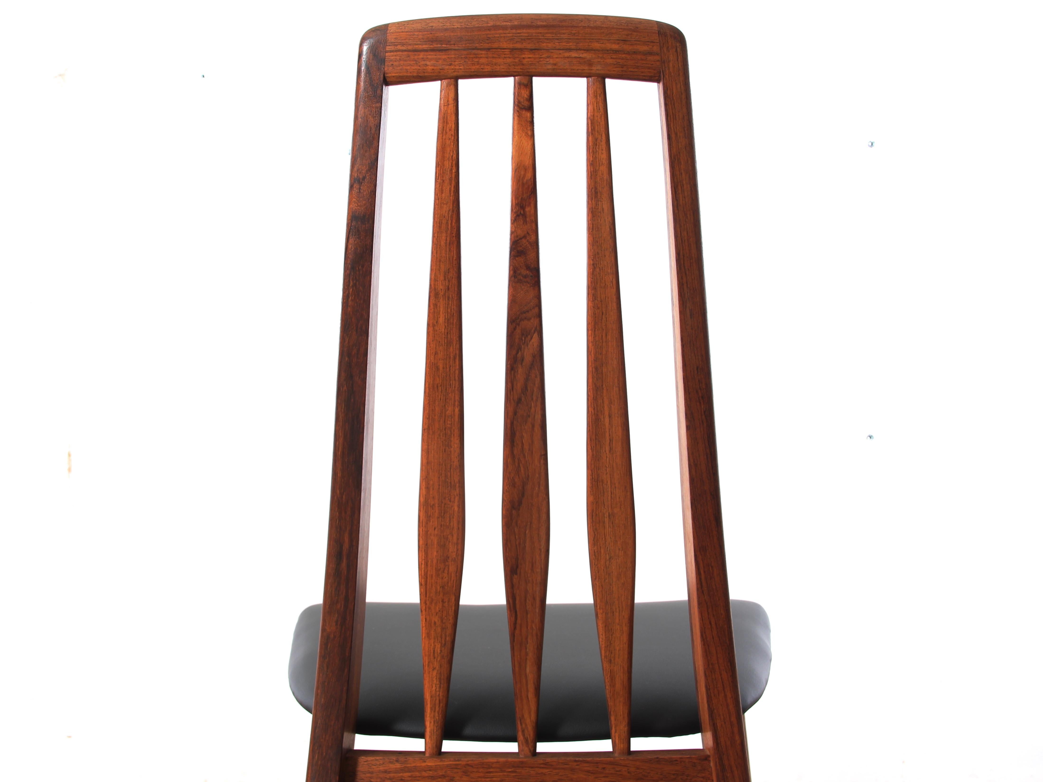 Mid-Century Modern Danish Set of 8 Chairs in Rosewood Model Eva by Niels Kof 8